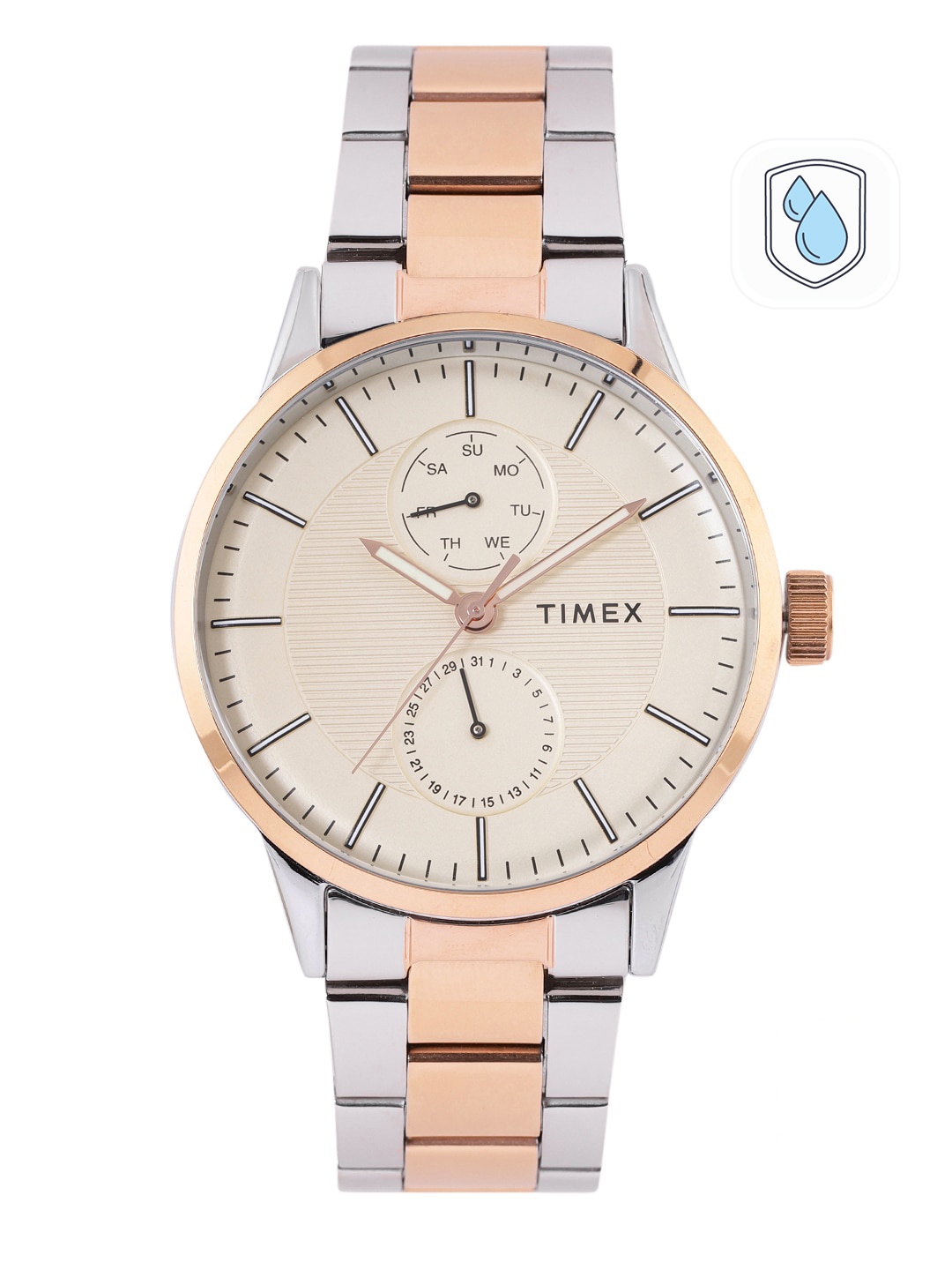 

Timex Men Beige Multifunction Analogue Watch with Additional Strap TWEG19902
