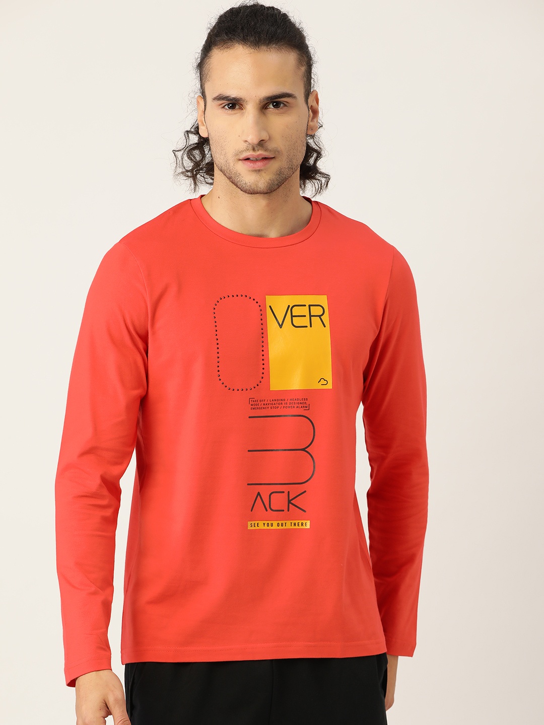 

Sweet Dreams Men Red & Black Printed Lounge T-shirt