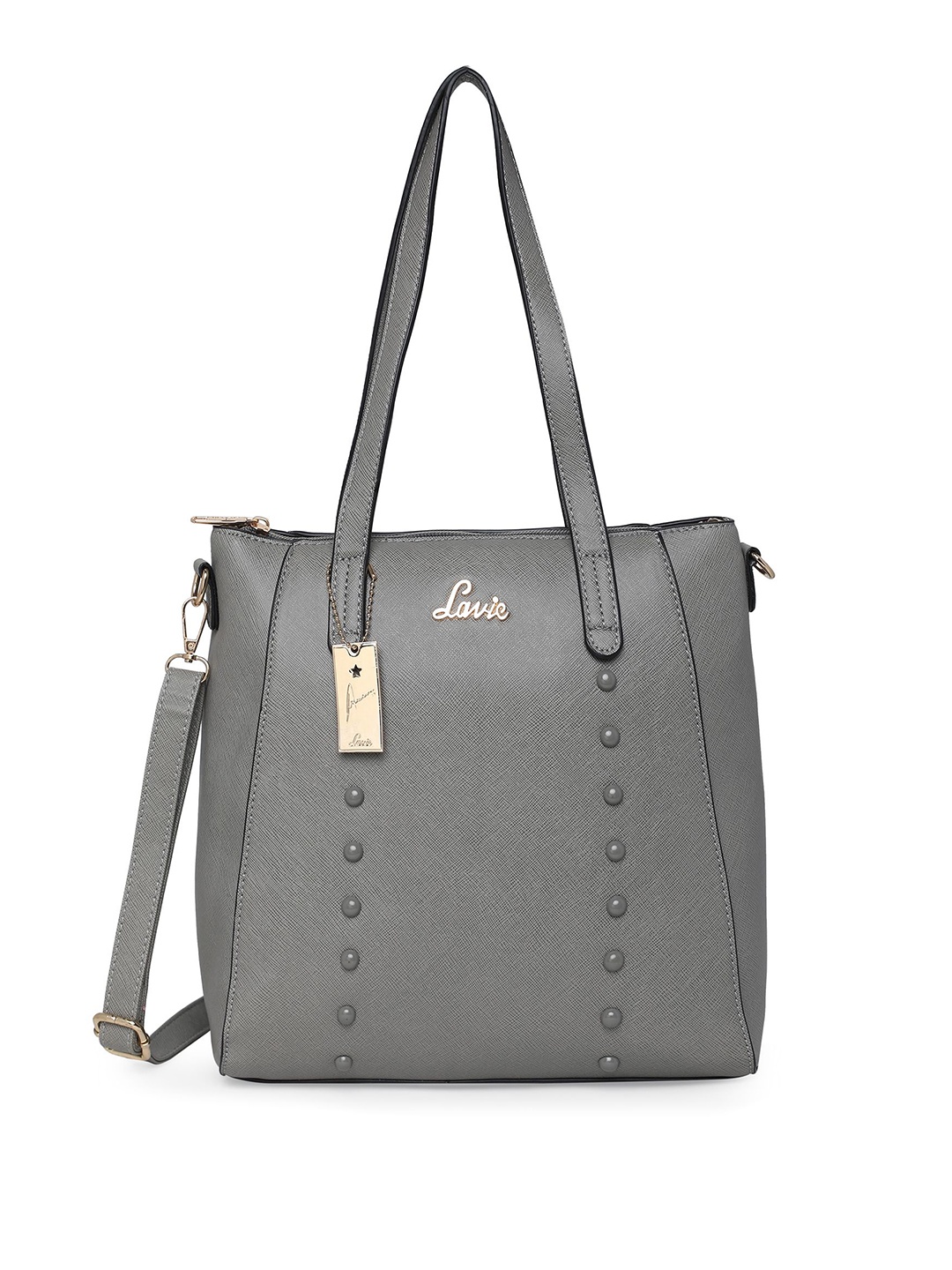 

Lavie Cara Women Grey Medium Tote bag