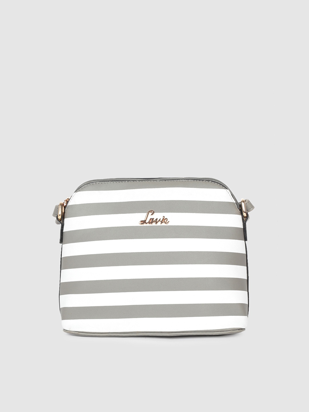 

Lavie Moritz Grey & White Striped Sling Bag