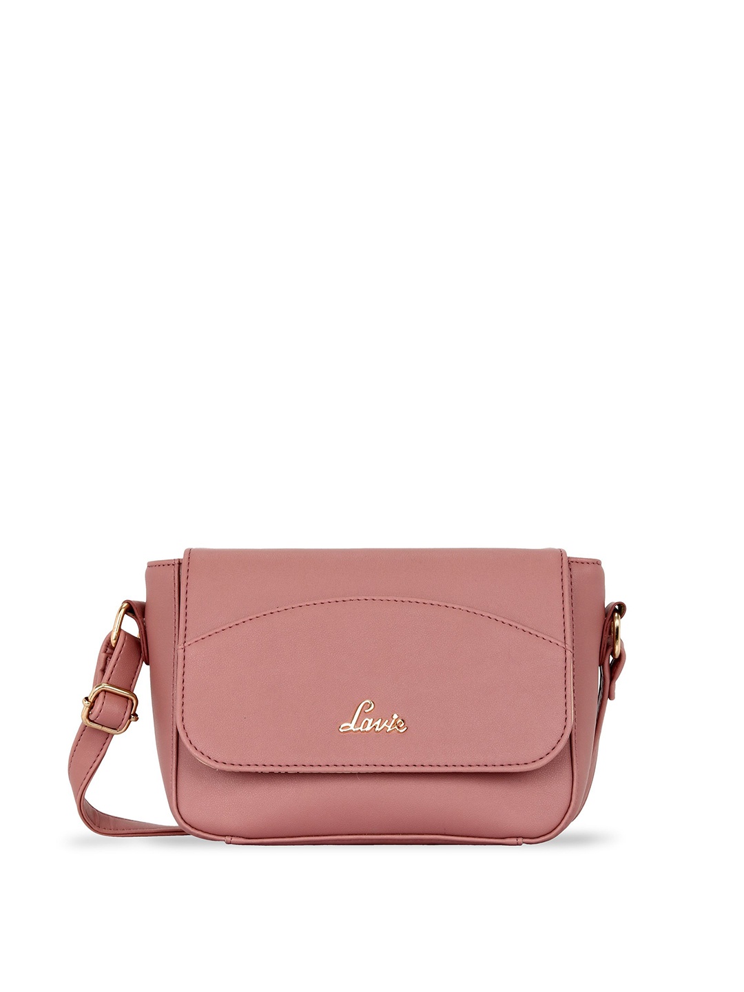 

Lavie Pink Solid Structured Sling Bag