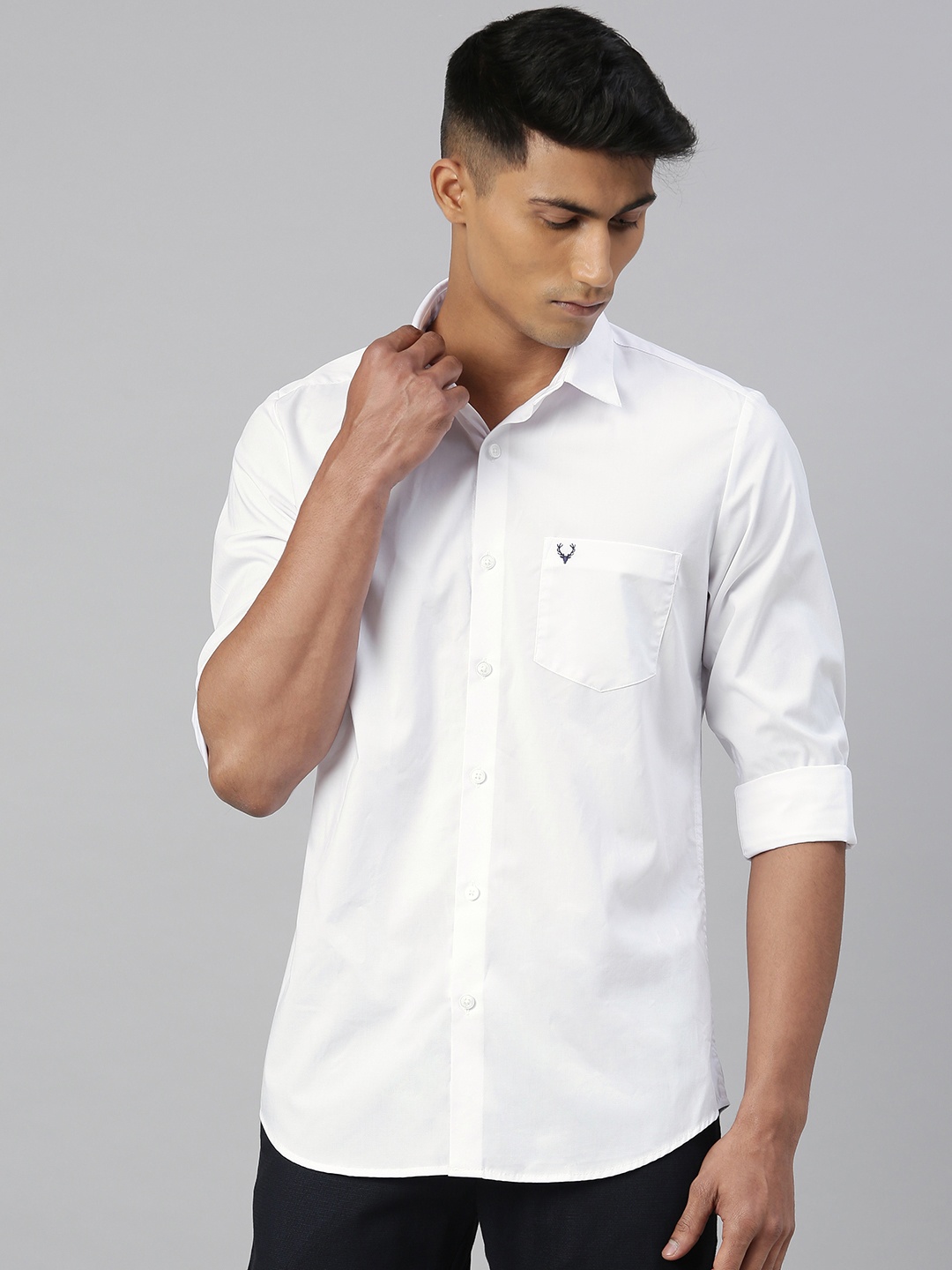 

Allen Solly Men White Modern Fit Solid Casual Shirt
