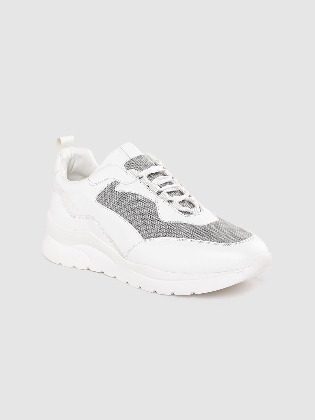 

The Roadster Lifestyle Co Women White & Grey Colourblocked Sneakers