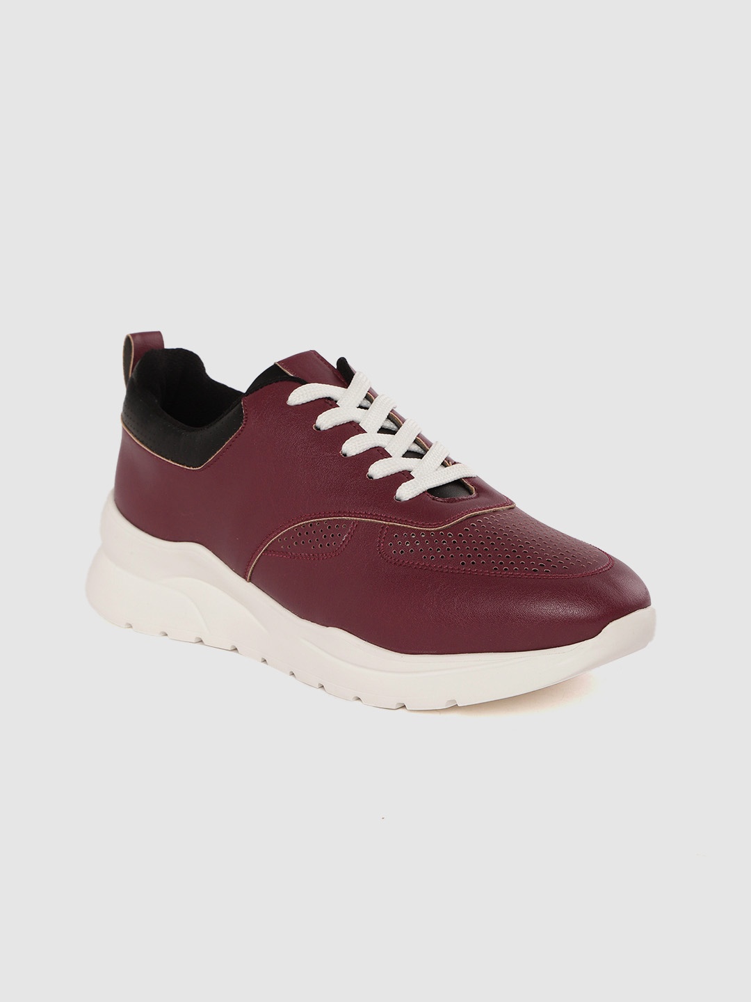 

The Roadster Lifestyle Co Women Maroon Solid Sneakers