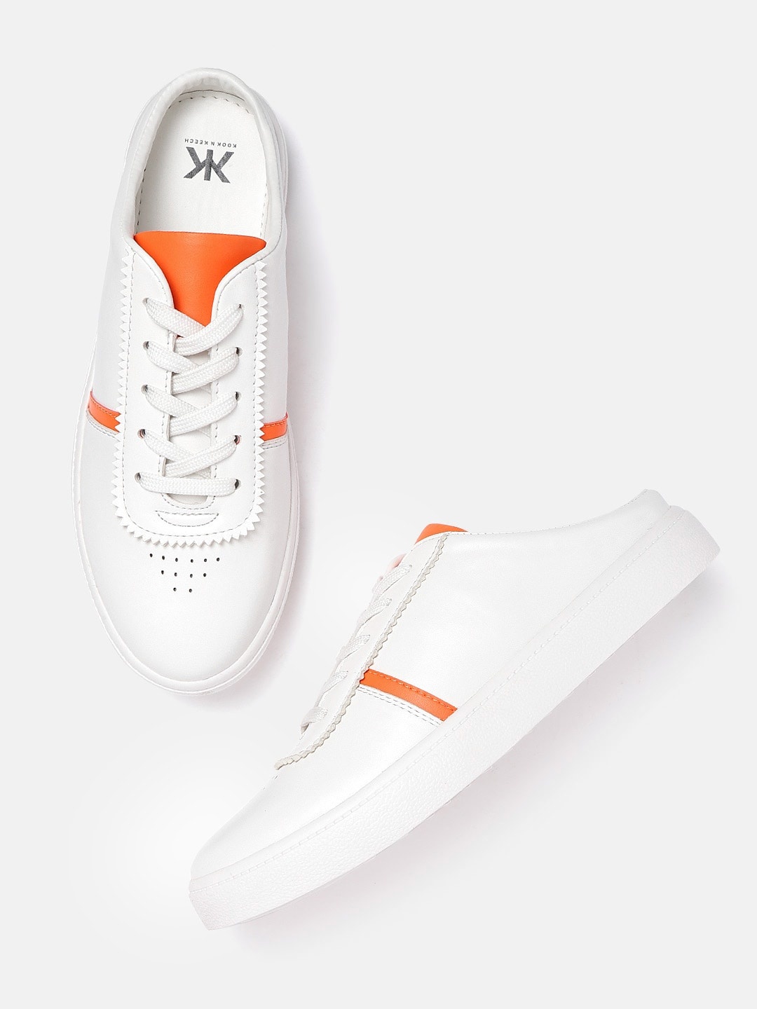 

Kook N Keech Women White Mule Sneakers
