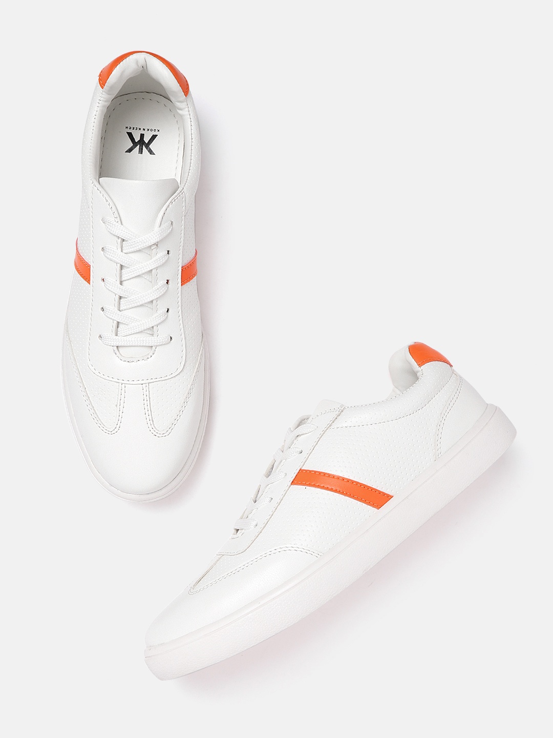 

Kook N Keech Women White Perforated Sneakers