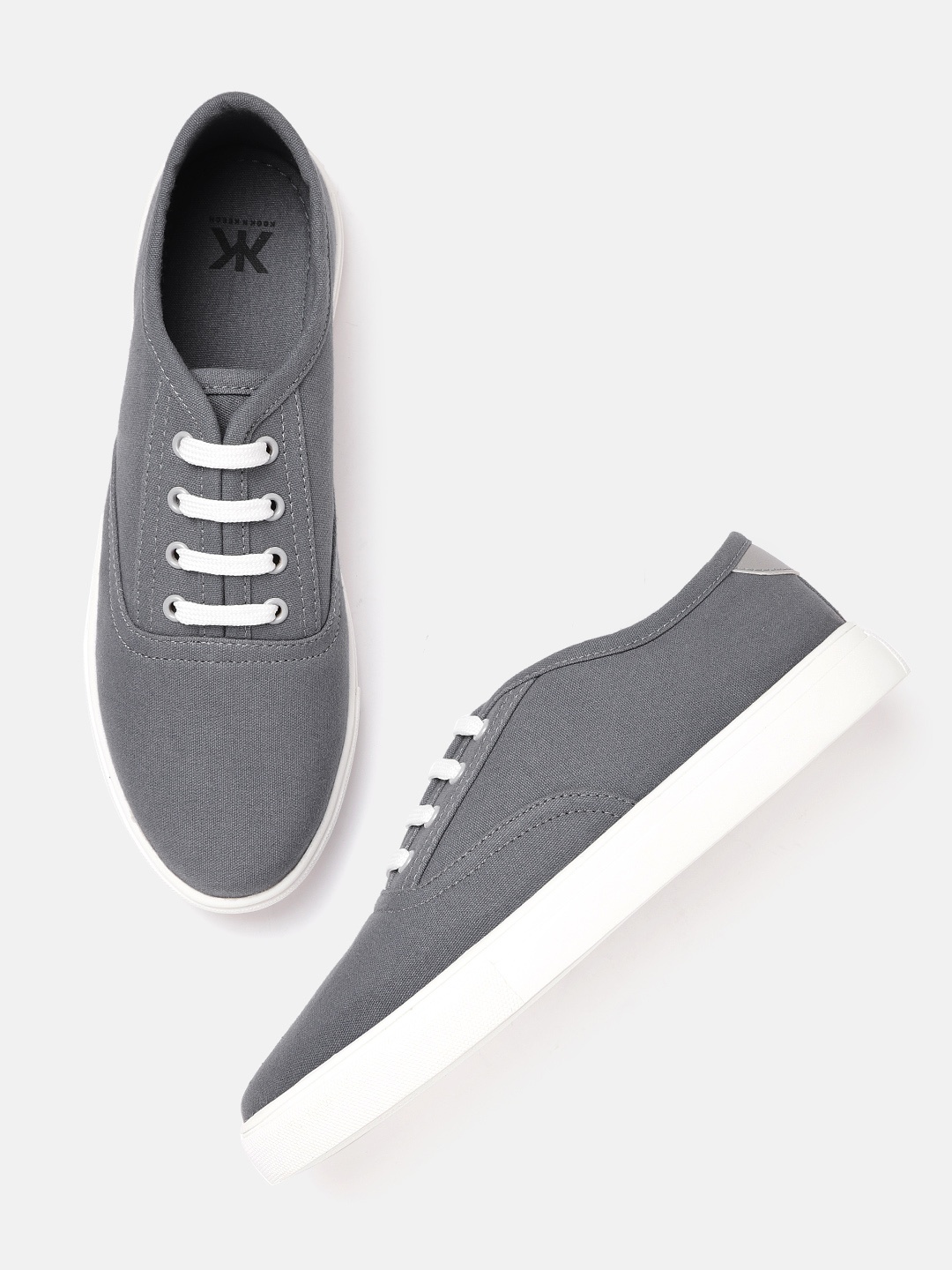 

Kook N Keech Women Charcoal Grey Solid Sneakers