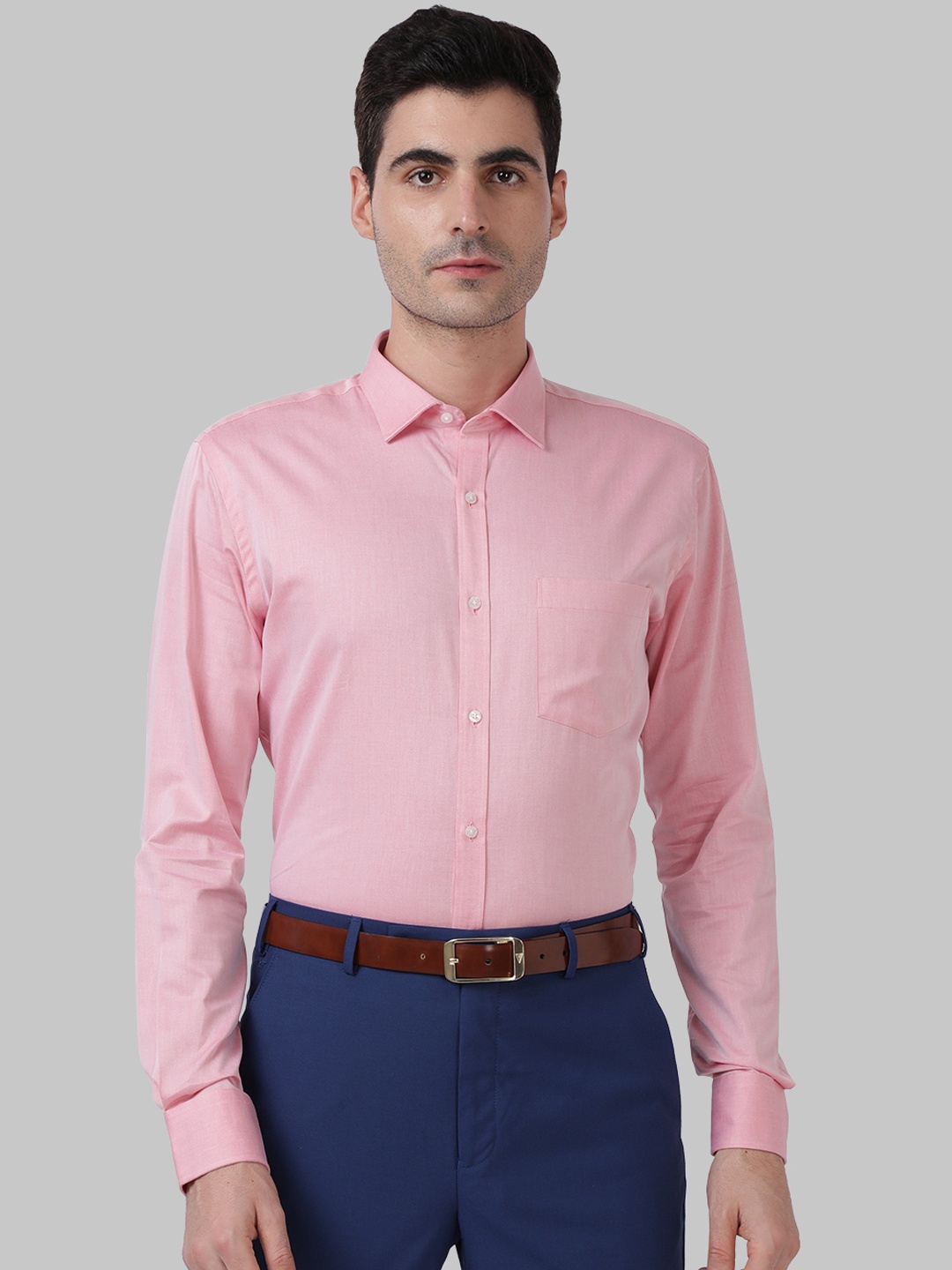 

Park Avenue Men Pink Slim Fit Opaque Formal Shirt