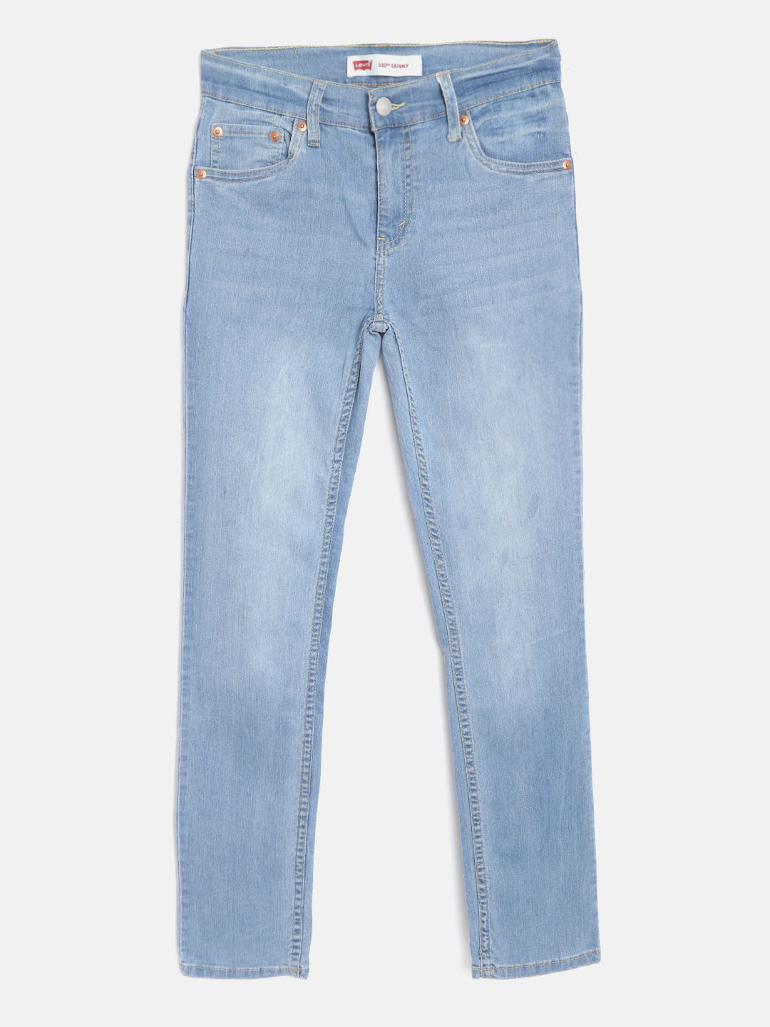 

Levis Boys Blue Skinny Fit Mid-Rise Clean Look Stretchable Jeans 510