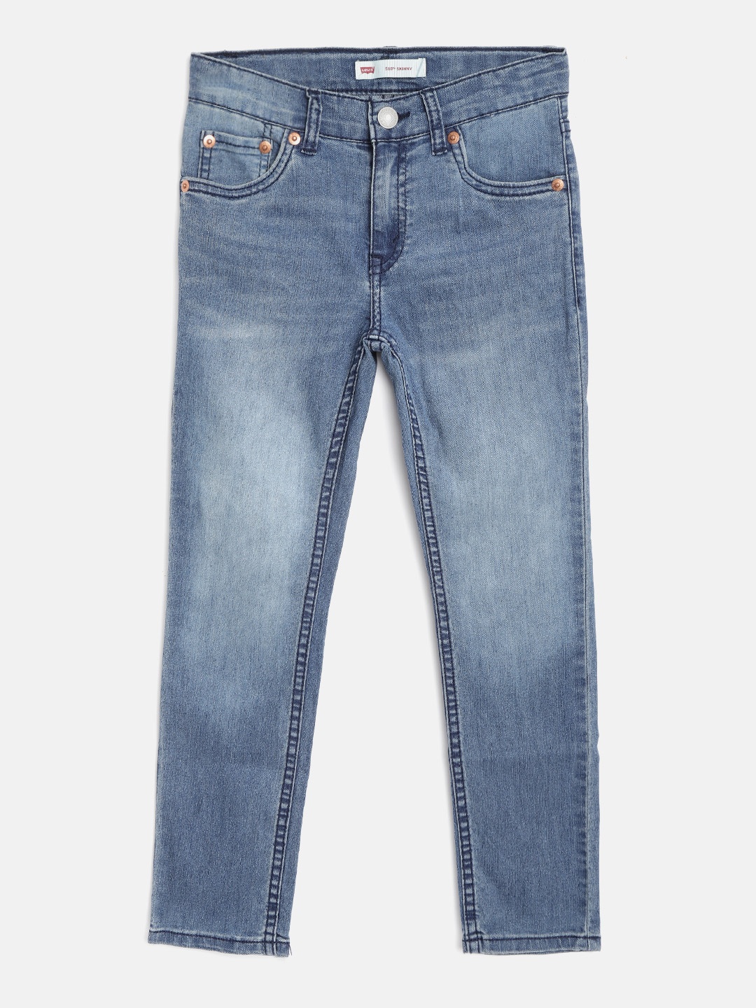 

Levis Boys Black 510 Skinny Fit Mid-Rise Clean Look Lightweight Stretchable Jeans