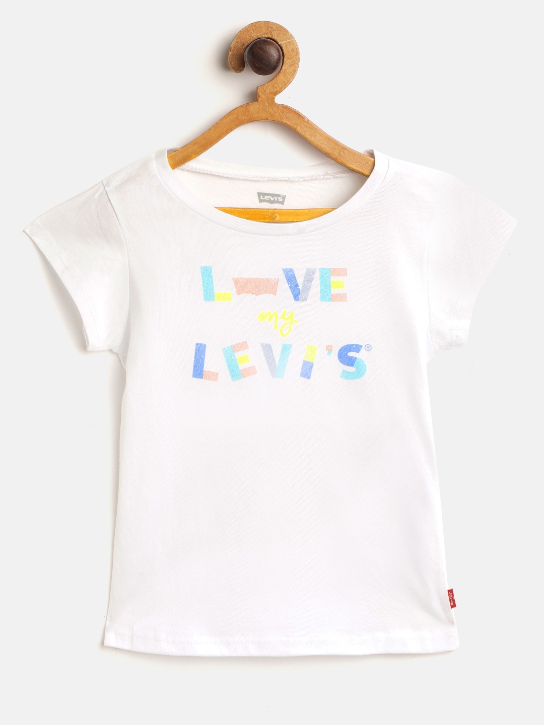 

Levis Infant Boys White Love My Levis Print Round Neck Pure Cotton T-shirt