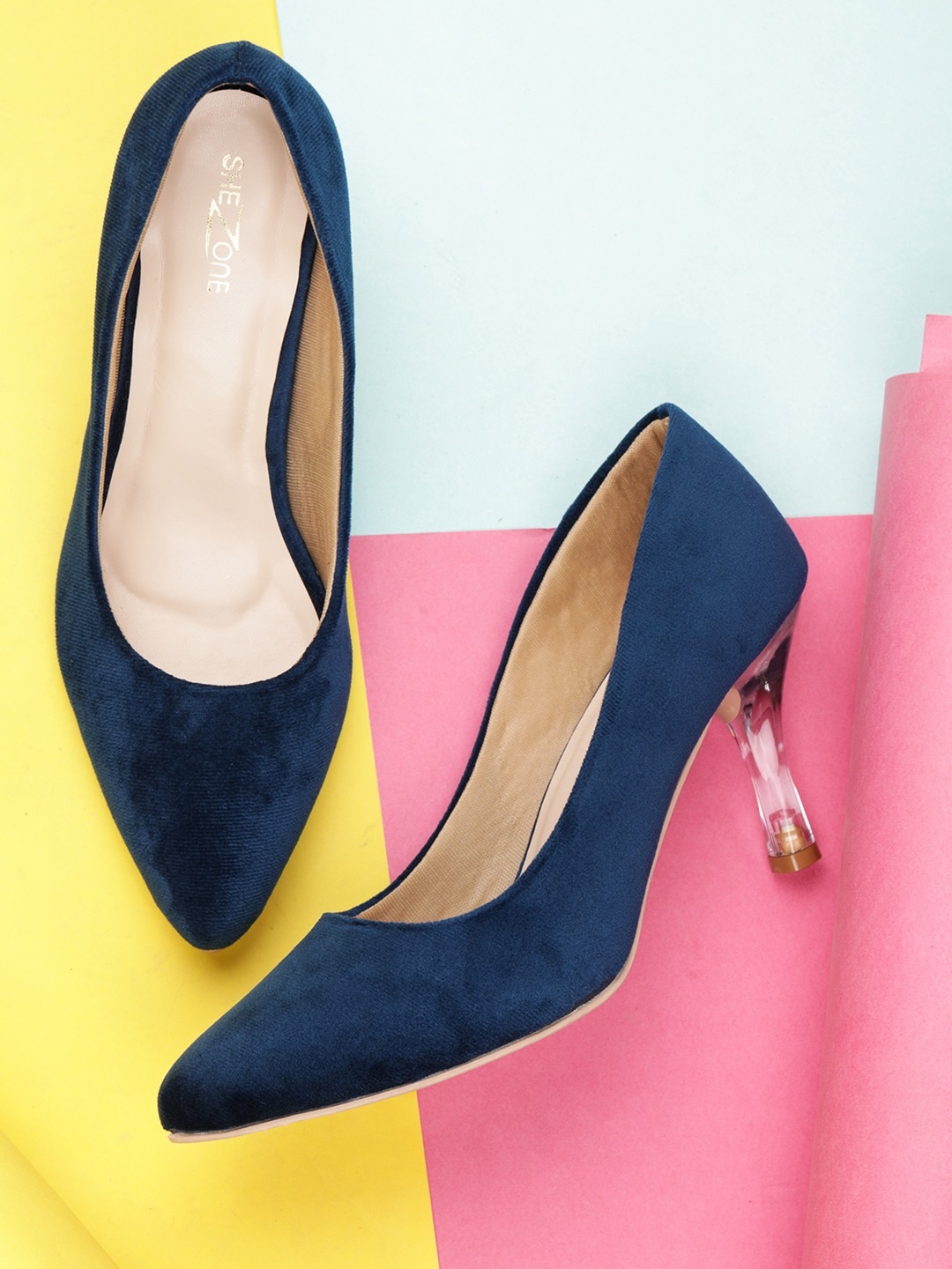 

Shezone Women Blue Solid Pumps