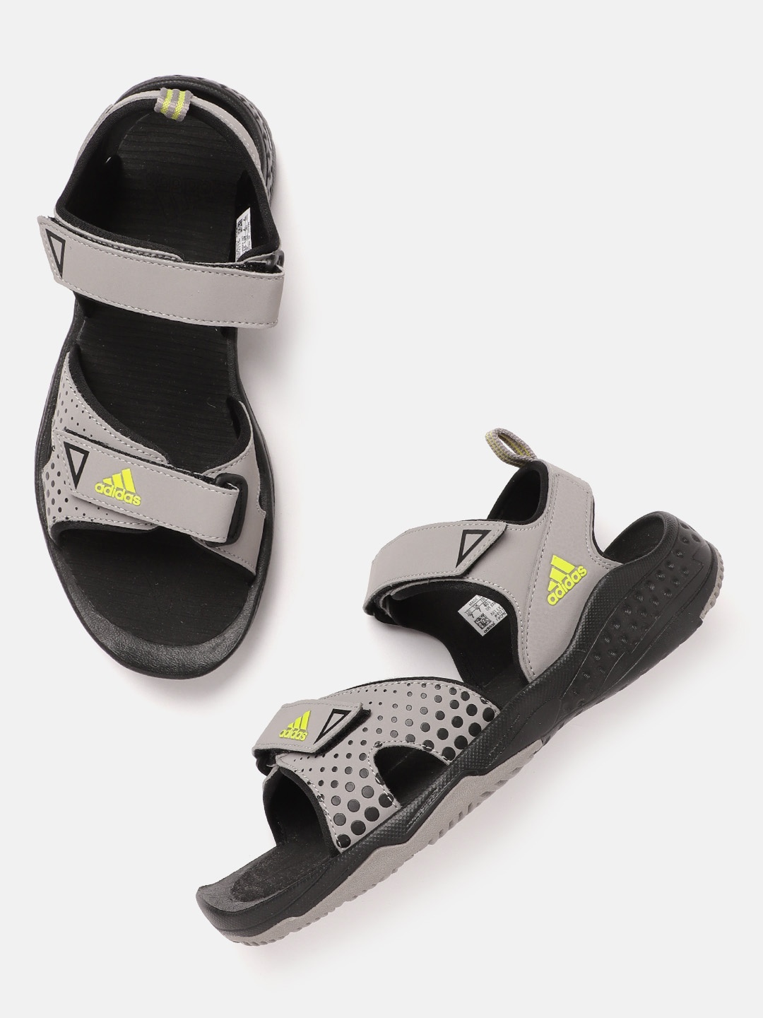 

ADIDAS Men Grey & Black Printed Adi Rambler Sporty Sandals