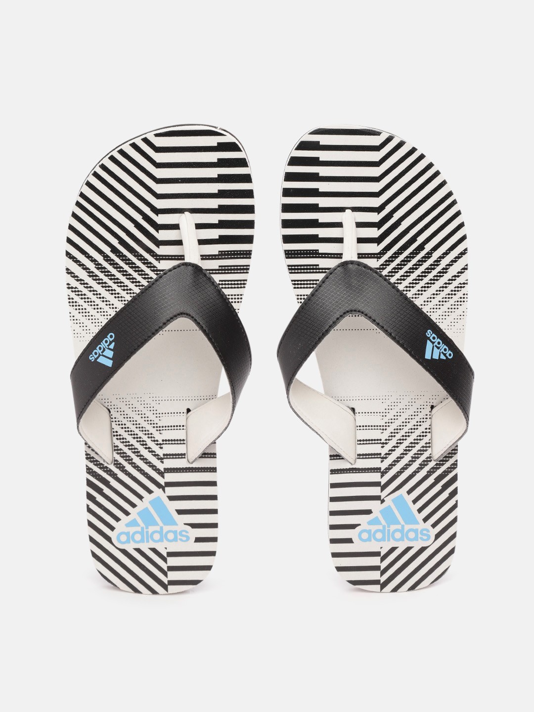

ADIDAS Men Black & White Beach Print Max Out 19 Printed Thong Flip-Flops
