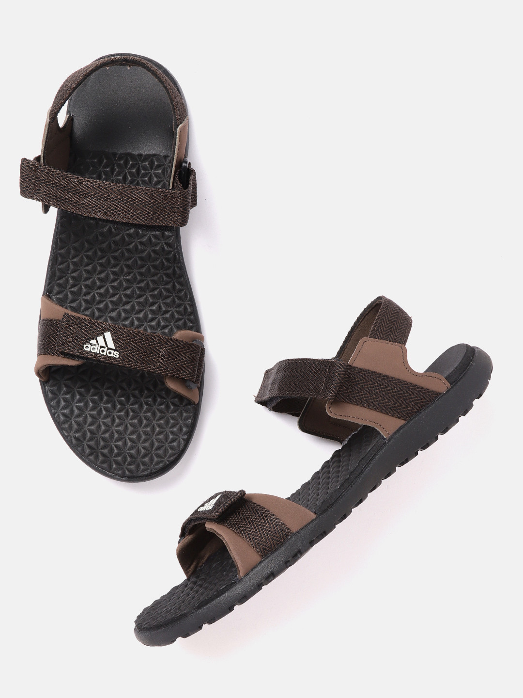 

ADIDAS Men Brown Chevron Pattern Elevate 2018 Sports Sandals
