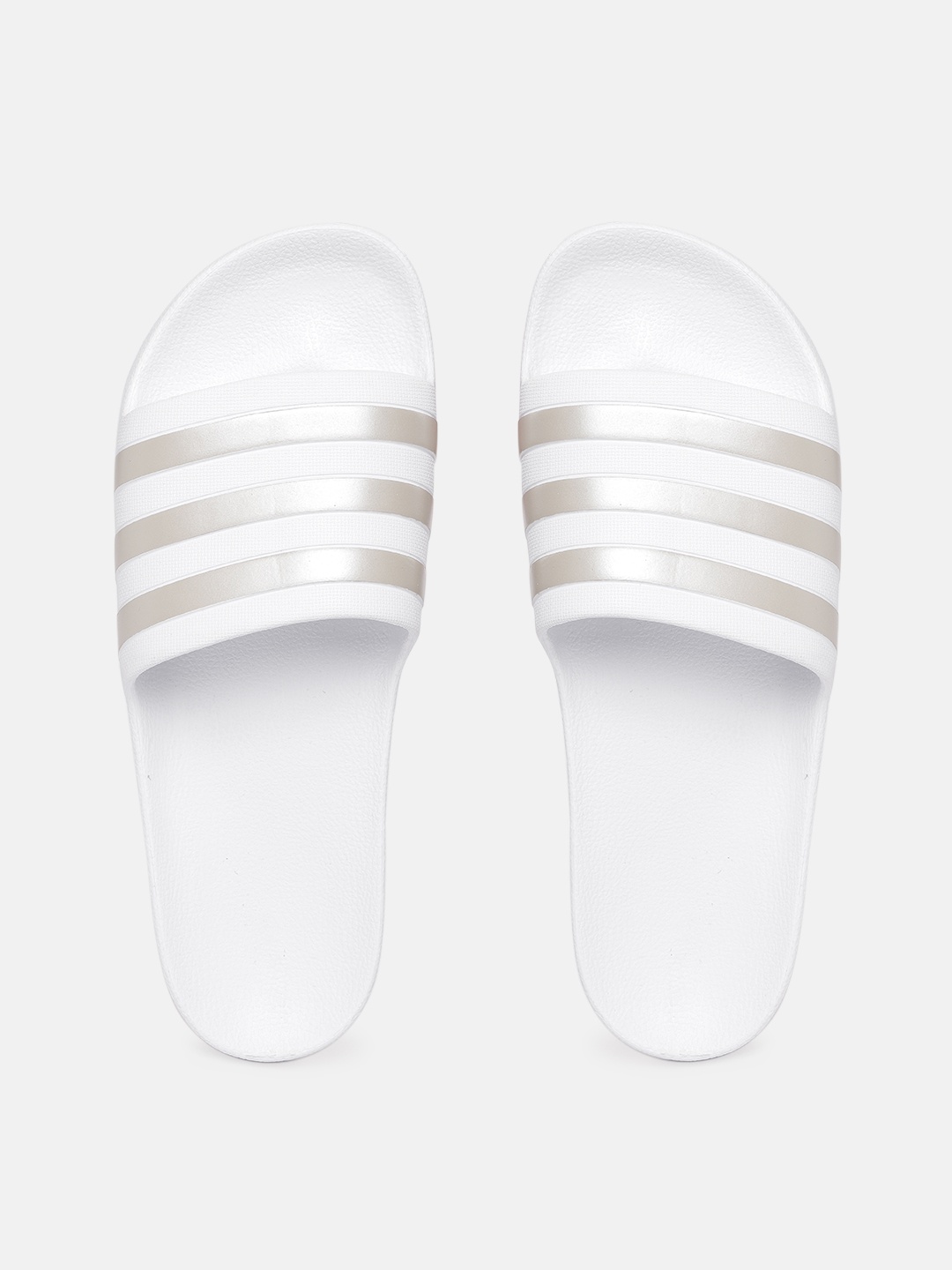 

ADIDAS Unisex White & Grey Striped Sliders