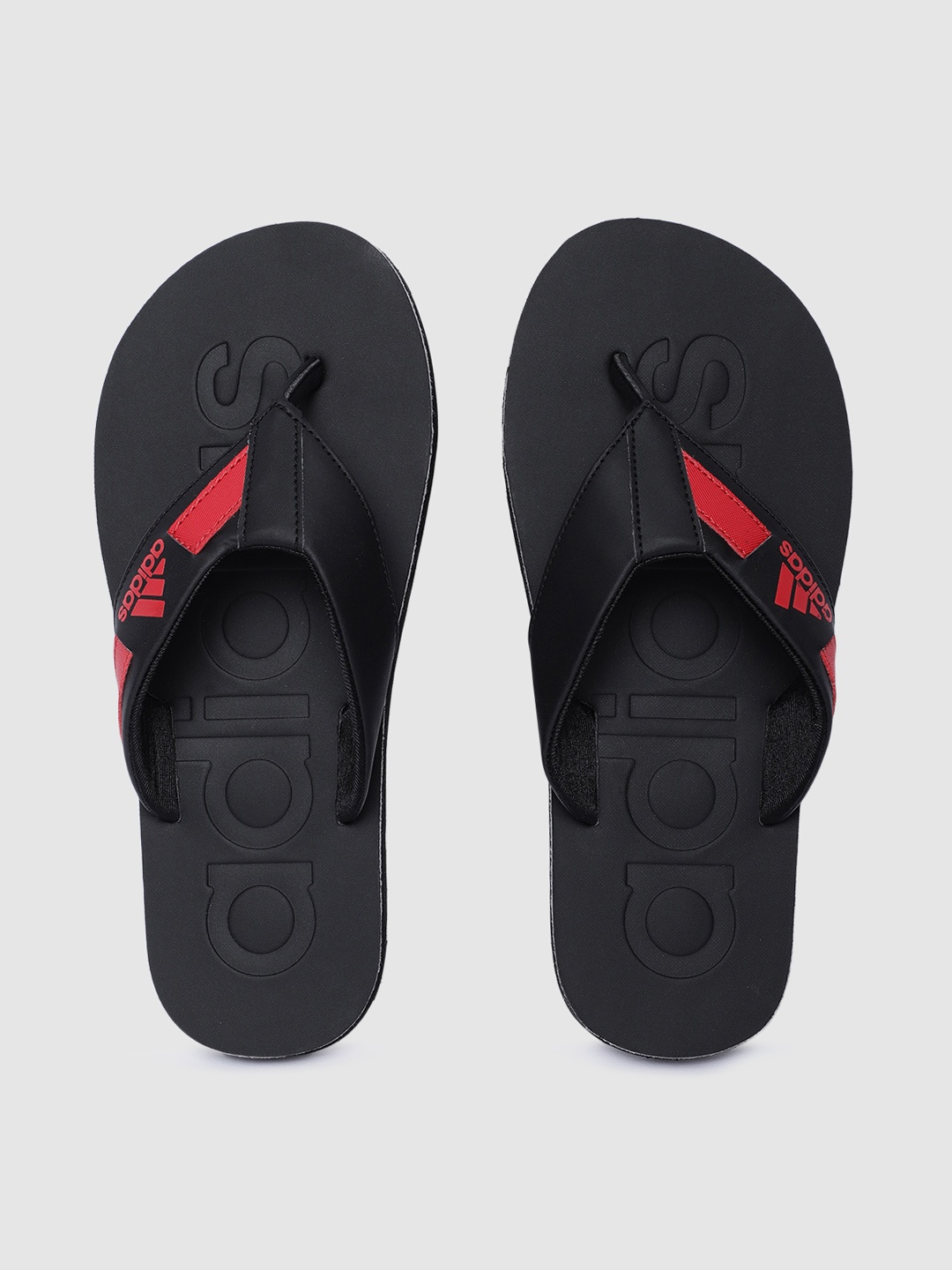 

ADIDAS Men Black & Red Printed SLALON M Thong Flip-Flops