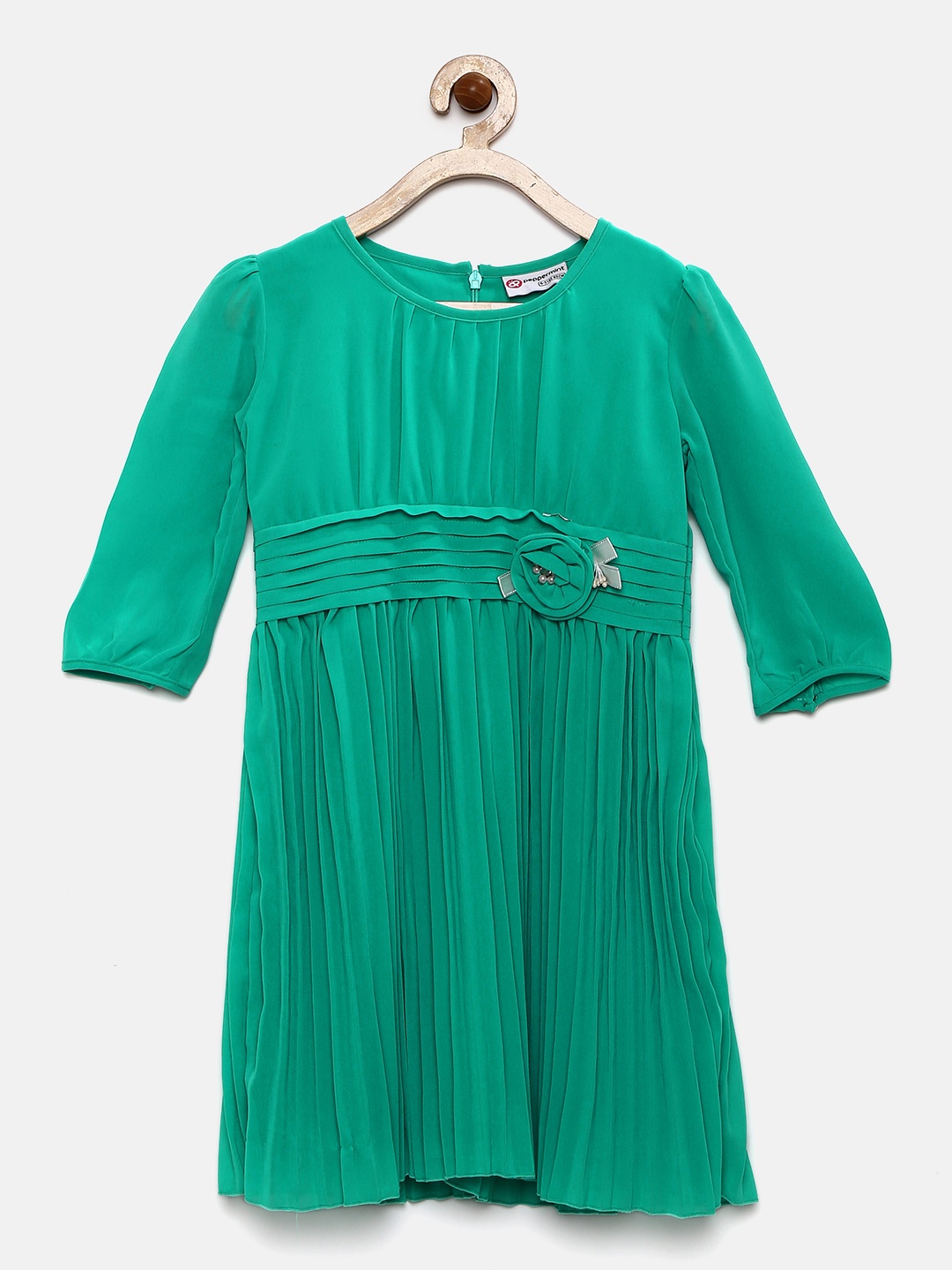 

Peppermint Girls Sea Green Fit & Flare Dress