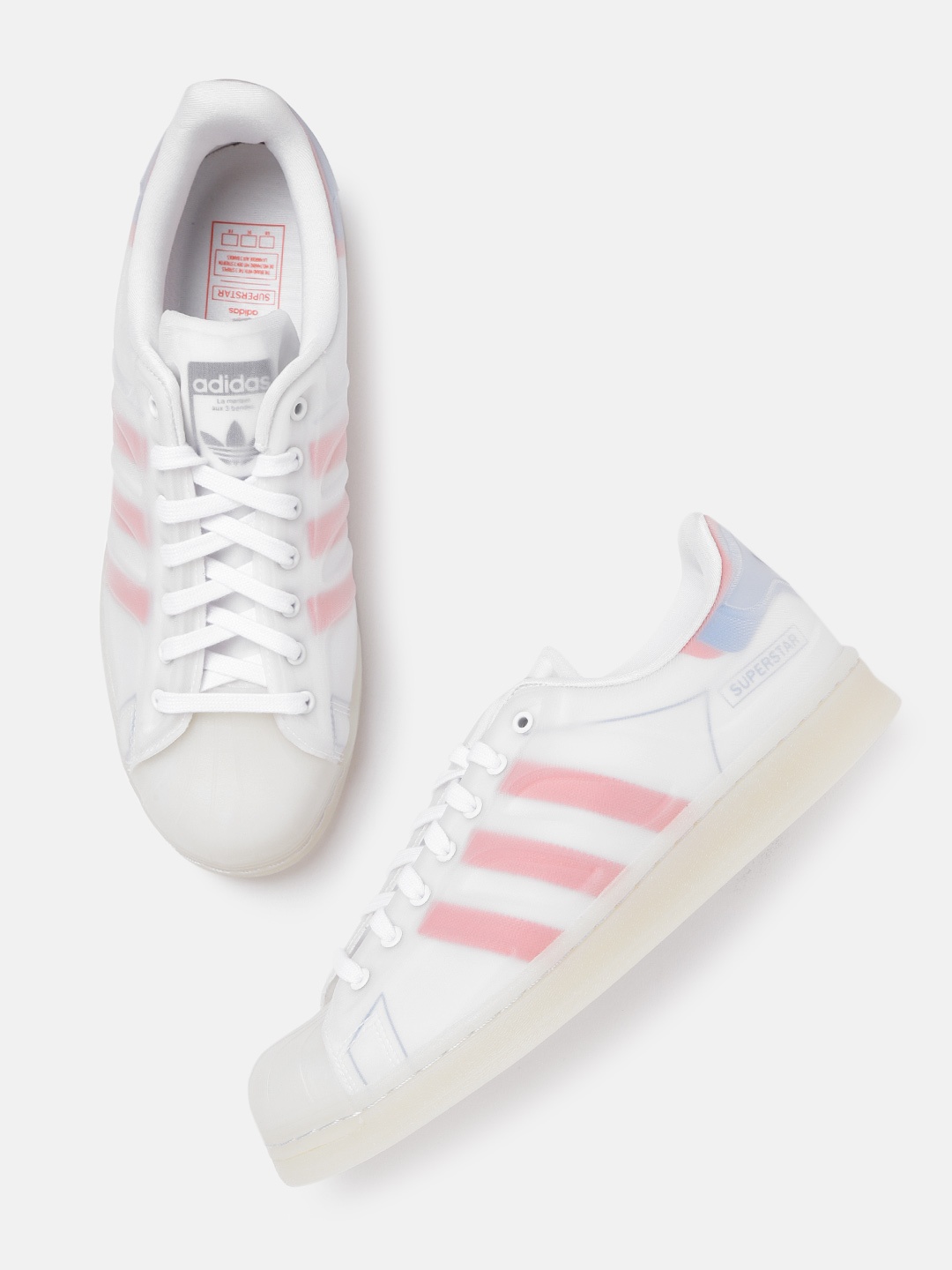 

ADIDAS Originals Men White Side Striped Superstar NS Sneakers