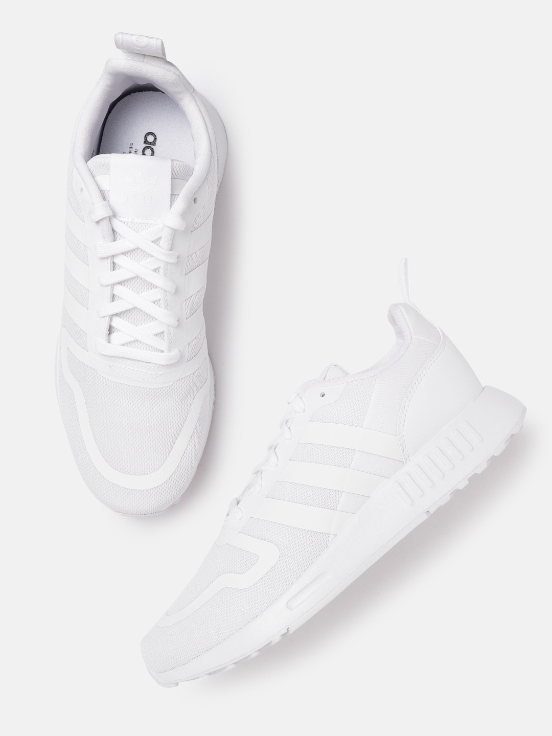 

ADIDAS Originals Men White Woven Design Multix Smooth Runner Sneakers