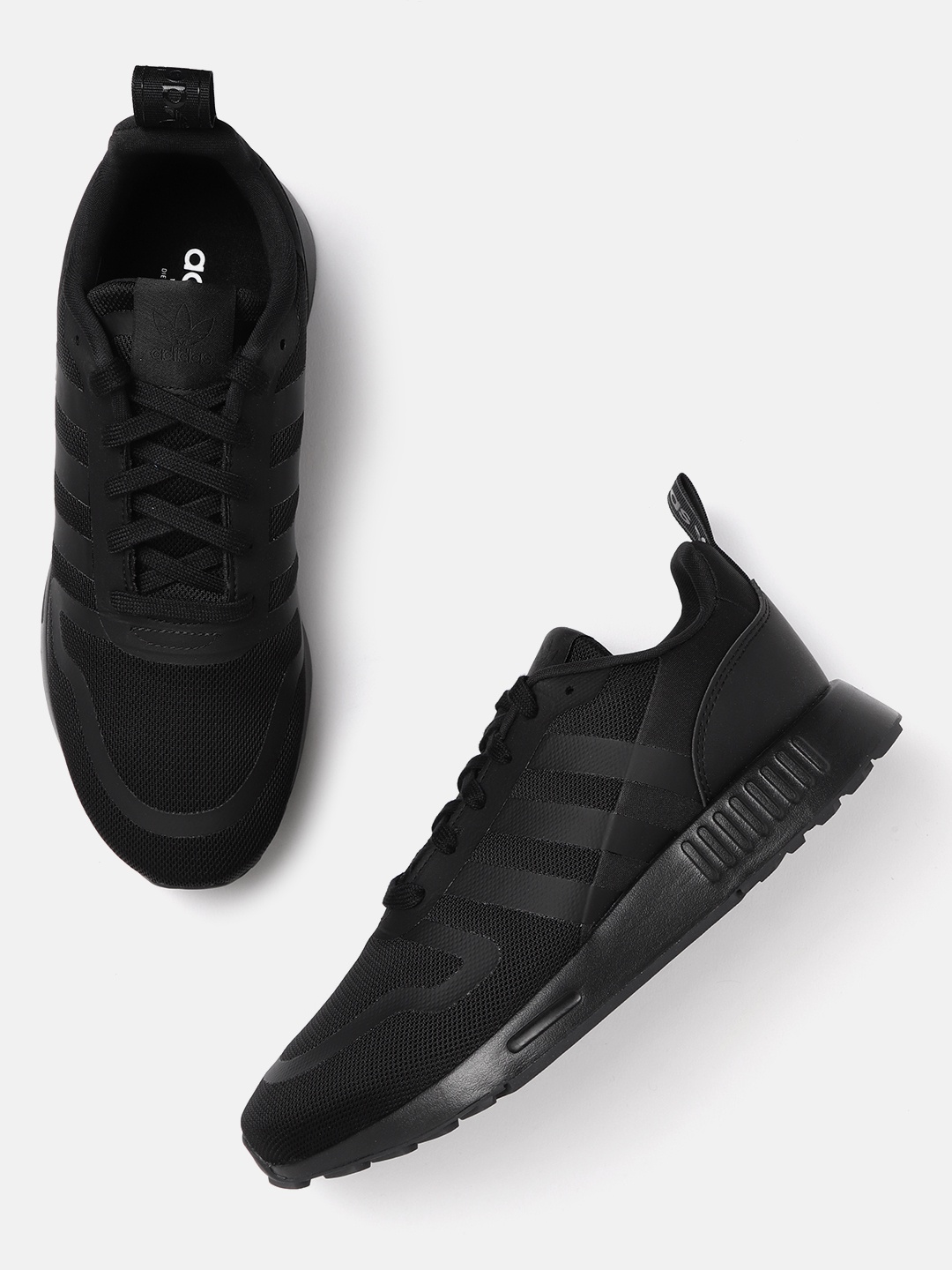 

ADIDAS Originals Men Black Woven Design Multix Smooth Runner Sneakers