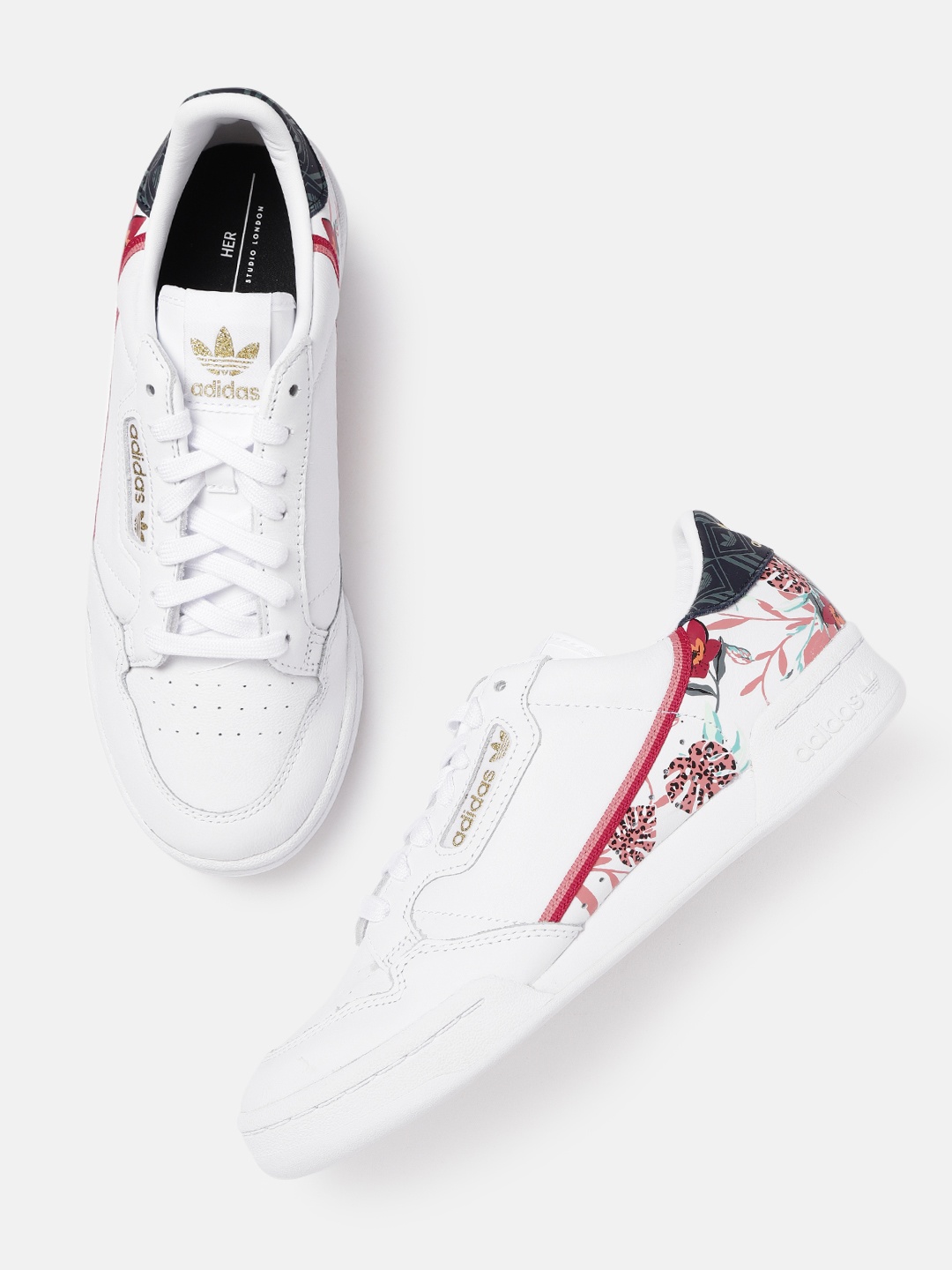 

ADIDAS Originals Women White Print Detail Continental 80 Sneakers