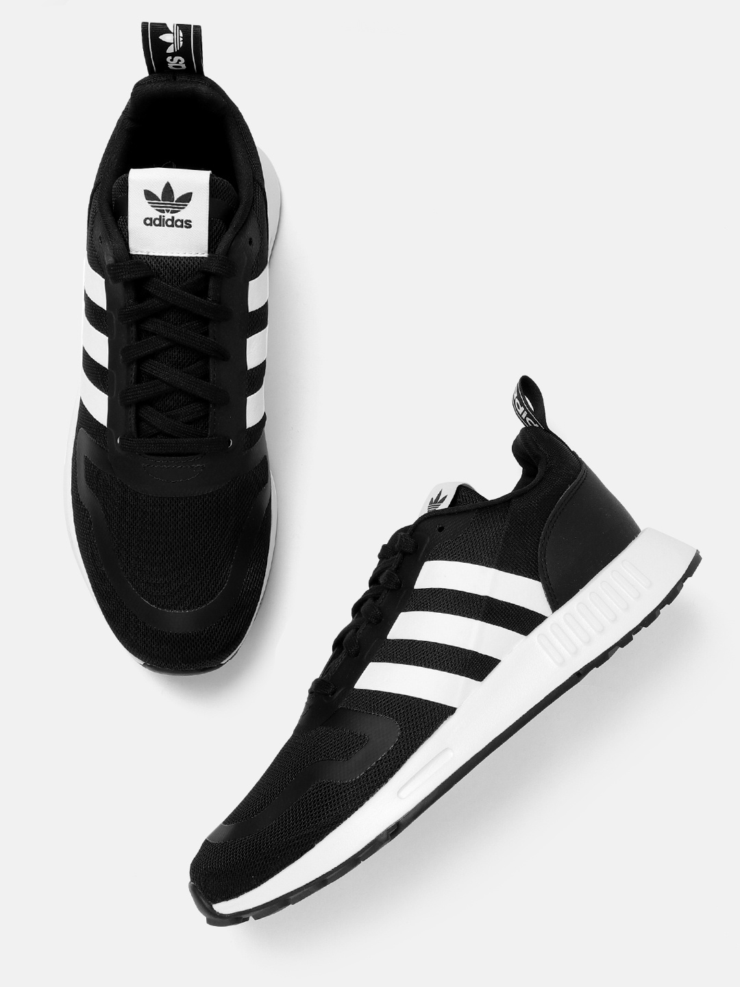

ADIDAS Originals Men Black & White Striped Detail Woven Design Multix Sneakers