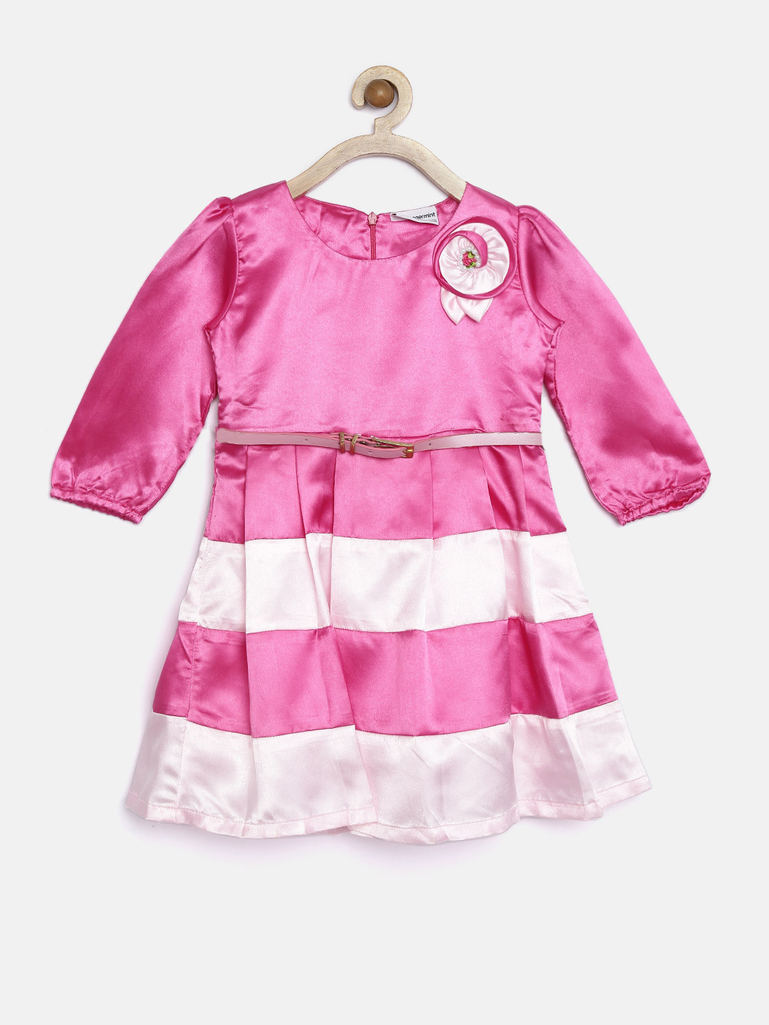

Peppermint Girls Pink Polyester Fit & Flare Dress
