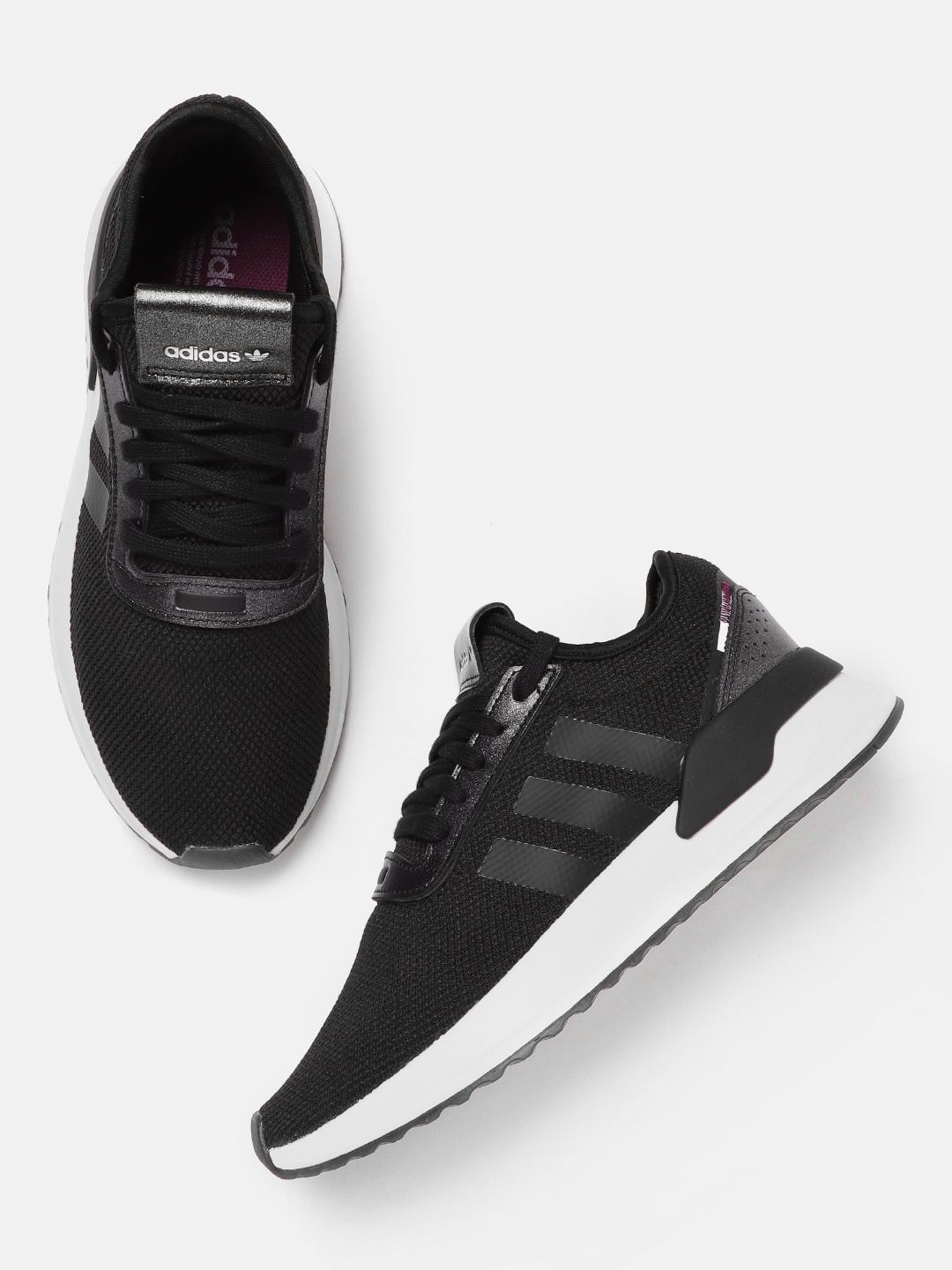 

ADIDAS Originals Women Black Woven Design Shimmer Detail U Path X Sneakers