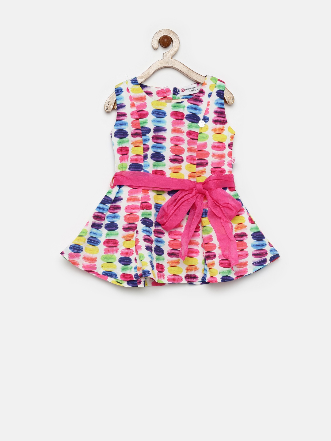 

Peppermint Girls Multicoloured Printed Fit & Flare Dress, Multi