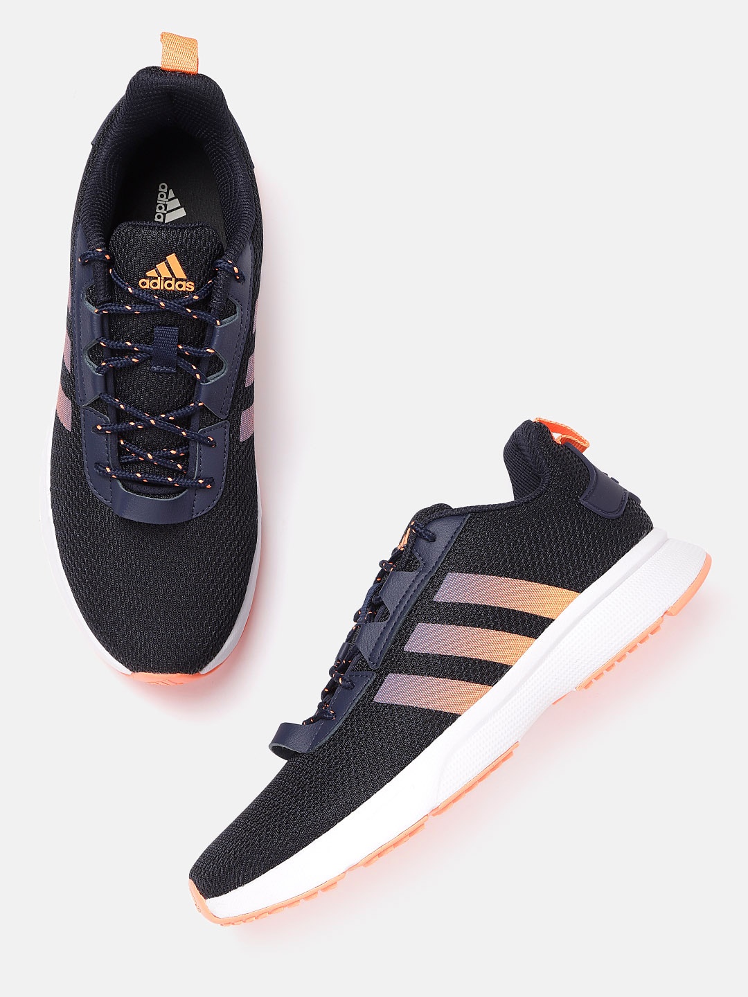 

ADIDAS Men Navy Blue Woven Design Adigram Running Shoes