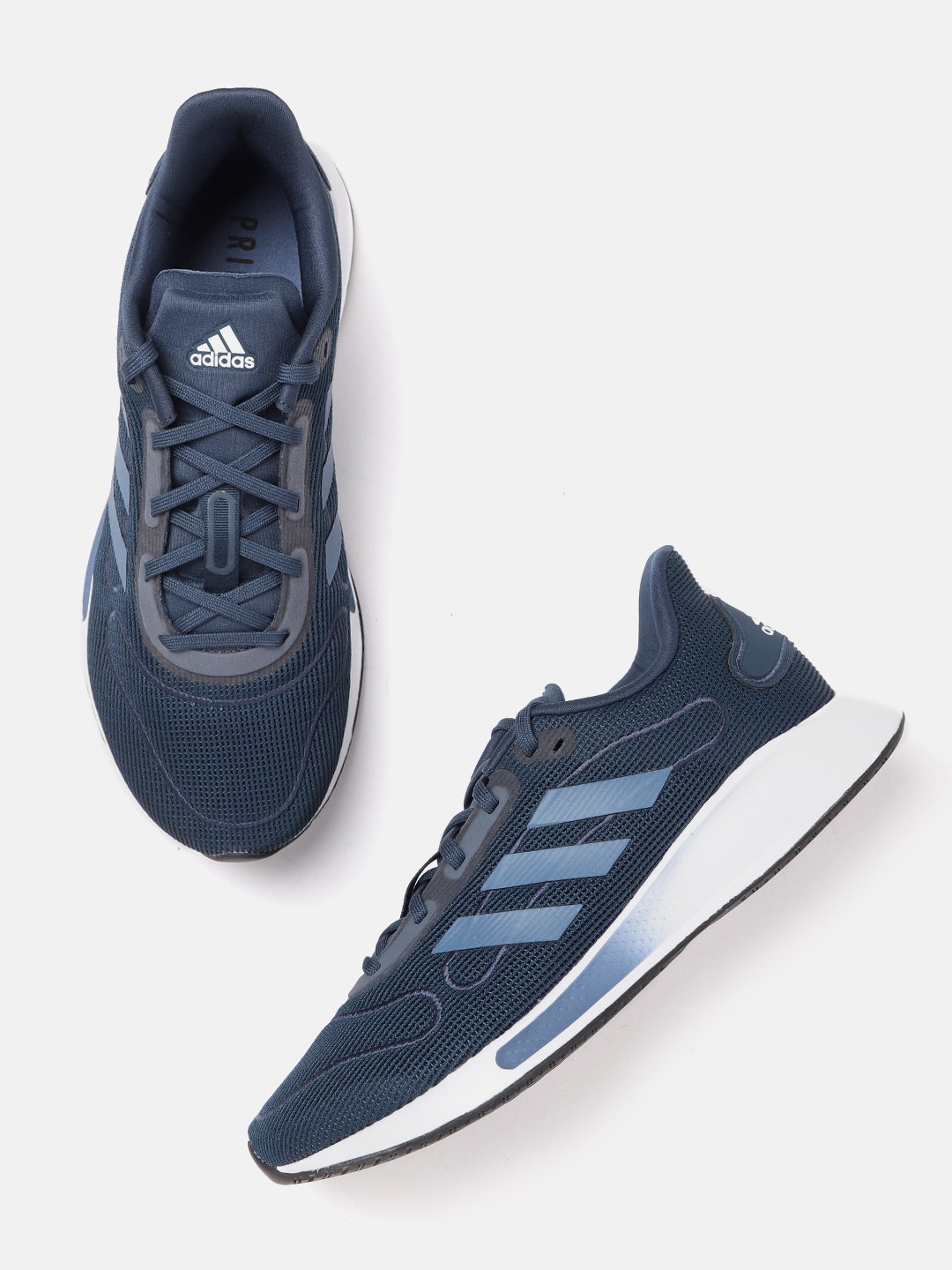 

ADIDAS Men Teal Blue Woven Design Galaxar Sustainable Running Shoes