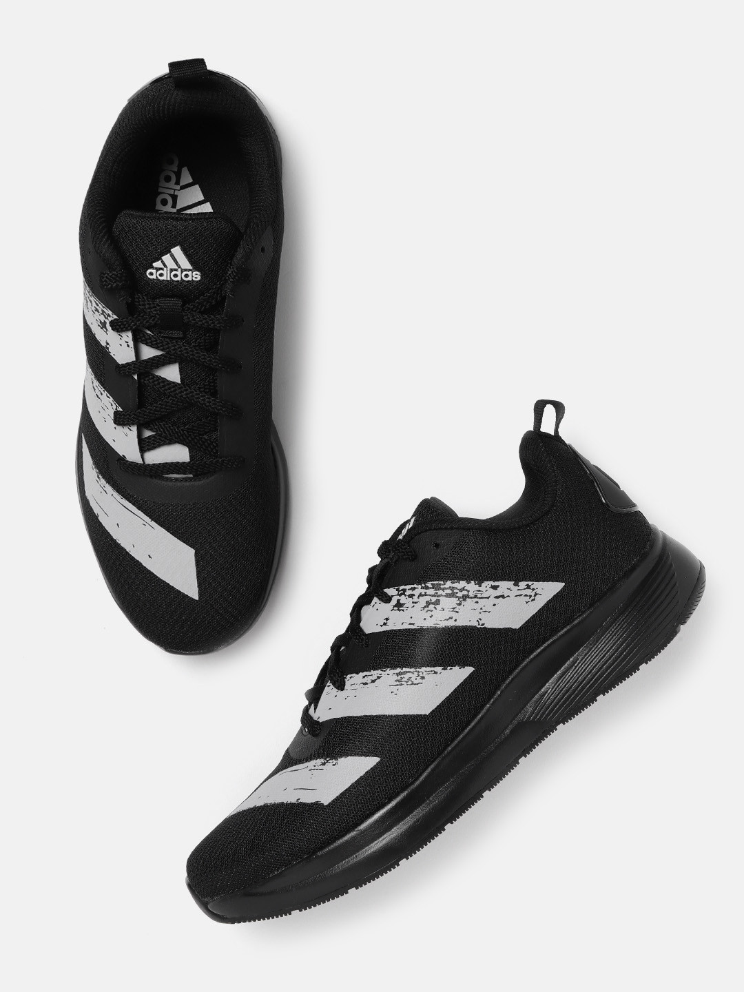 

ADIDAS Men Black & Grey Woven Design Sturds Running Shoes
