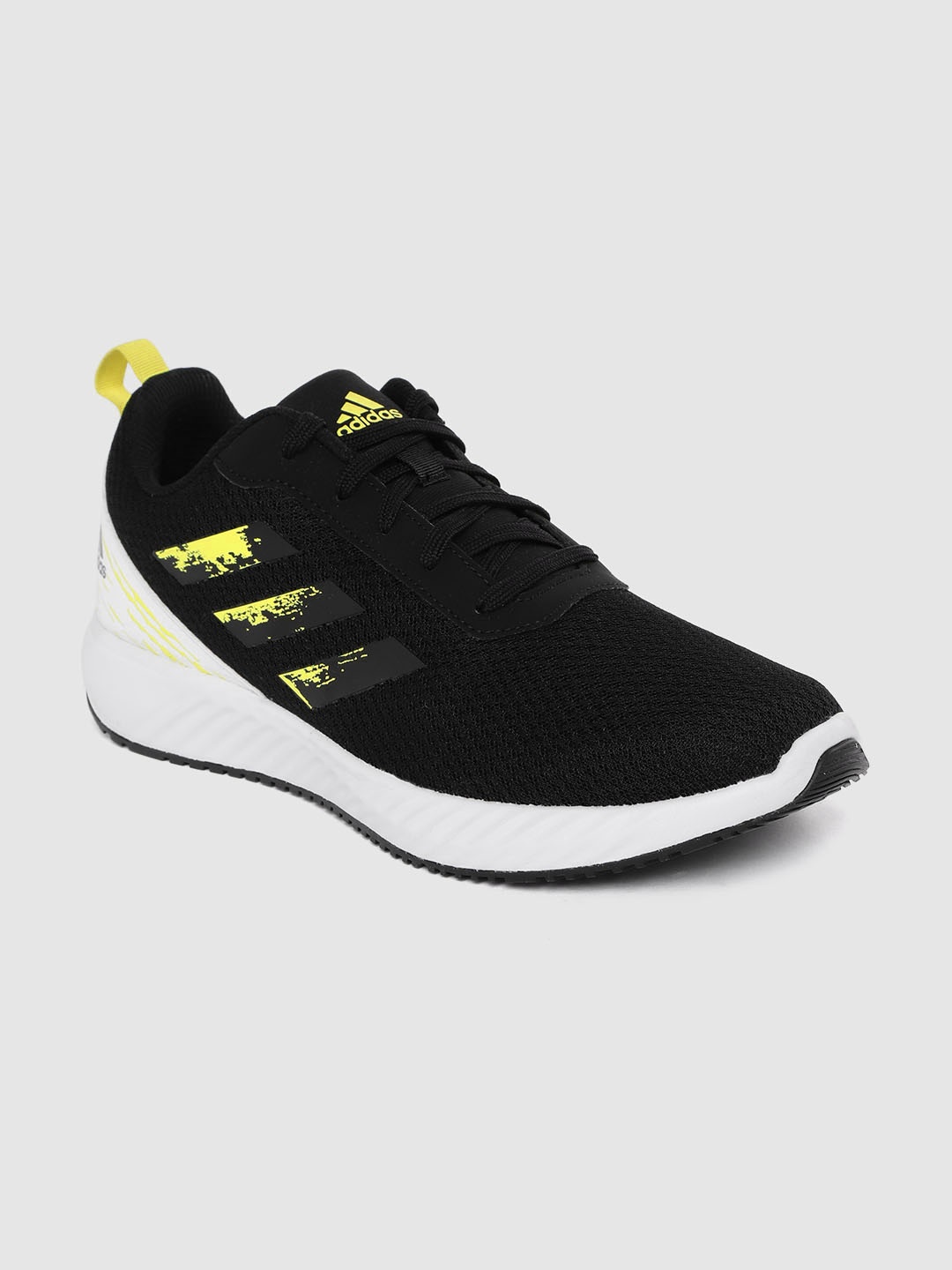 

ADIDAS Men Black & Yellow Adifloss Woven Design Running Shoes