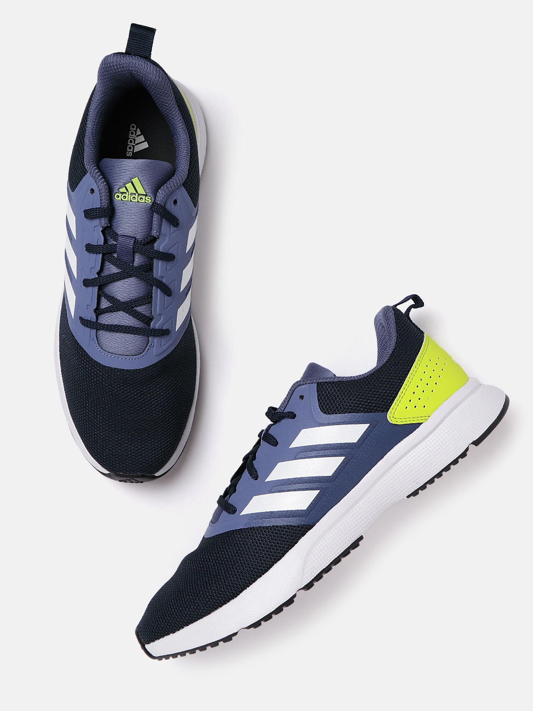 

ADIDAS Men Navy Blue Woven Design Adi Shawt Running Shoes
