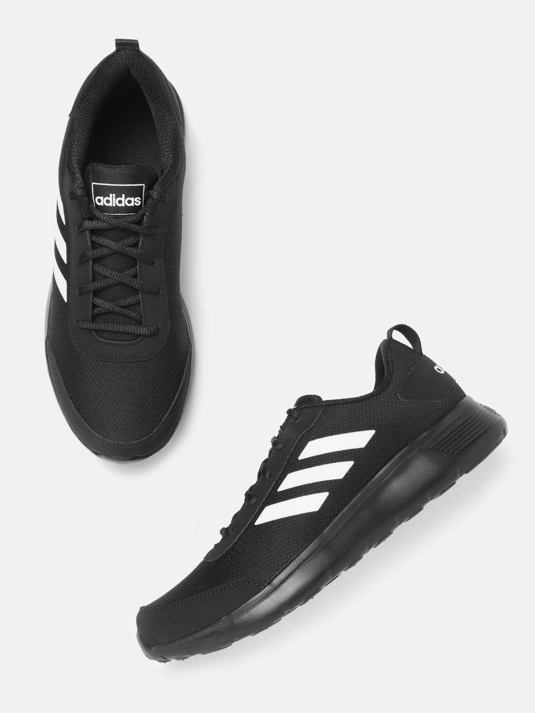 

ADIDAS Men Black Woven Design Clear Factor Running Shoes