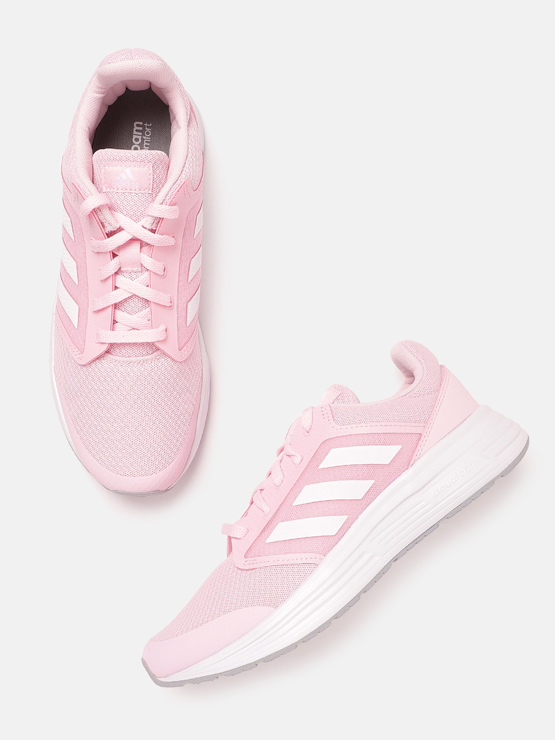 

ADIDAS Women Pink & White Woven Design Galaxy 5 New Running Shoes