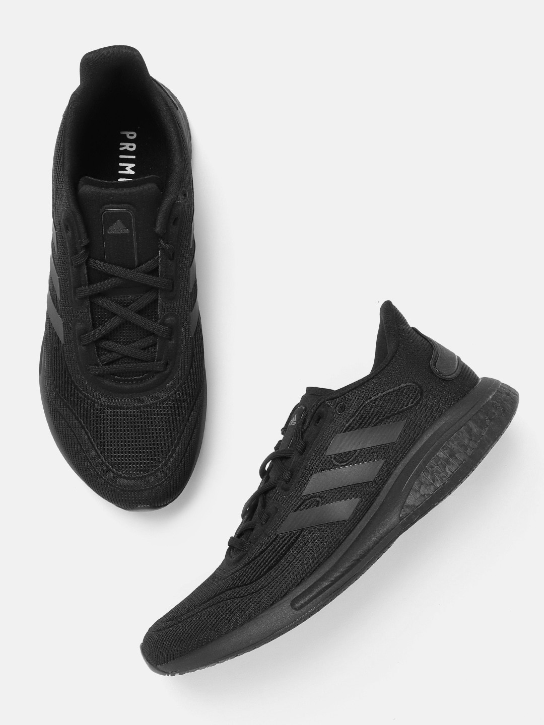 

ADIDAS Men Black Woven Design Supernova Running Shoes