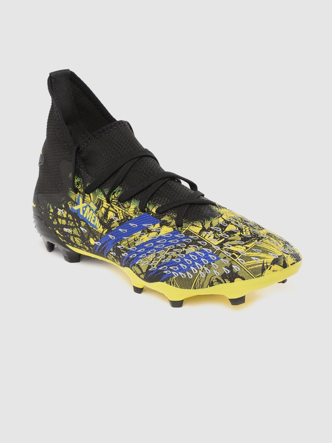 

ADIDAS Men Black & Yellow Printed Predator .3 Firm Ground Football Shoes