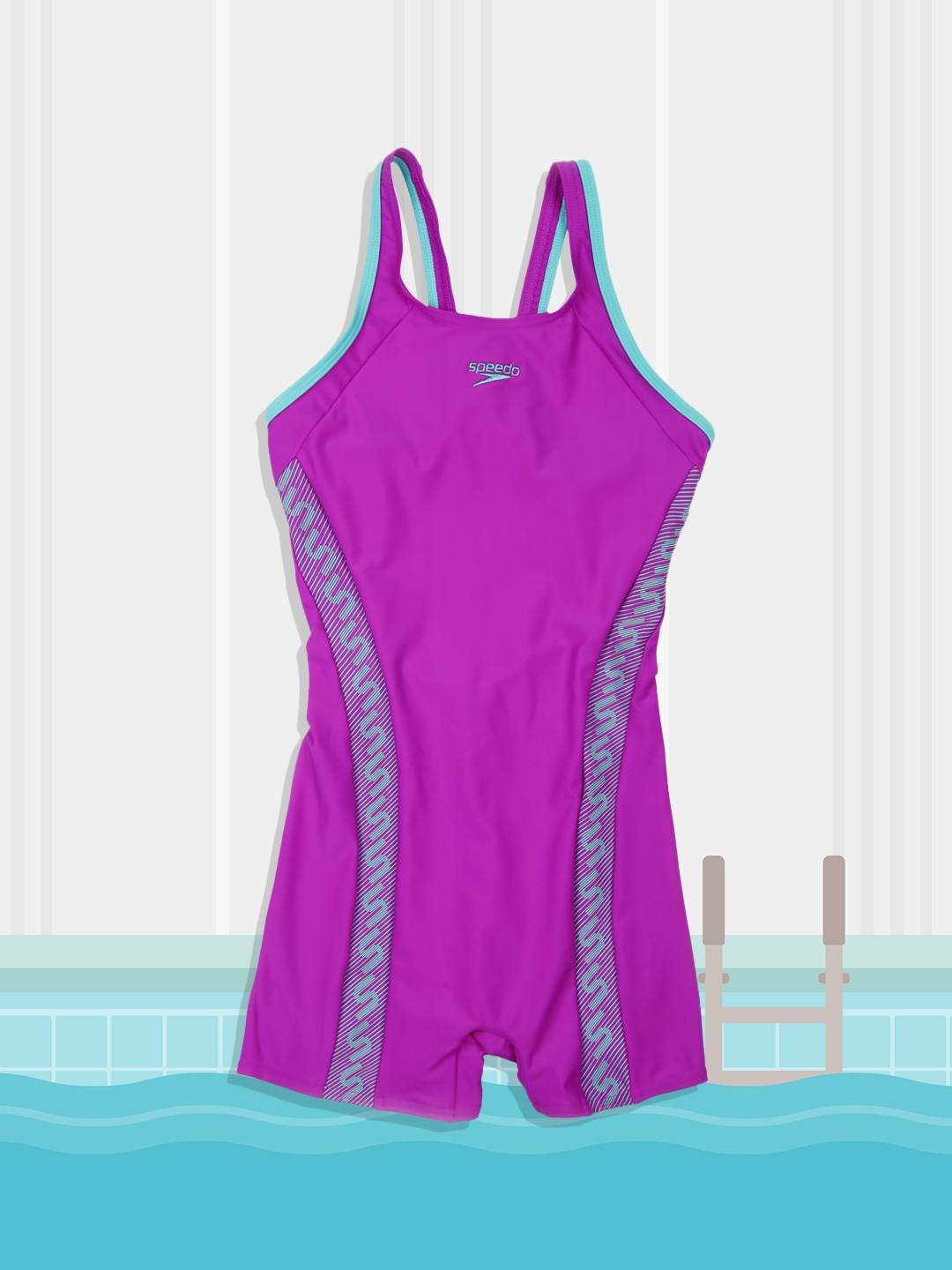 

Speedo Girls Purple Printed Swimsuit 808748A822