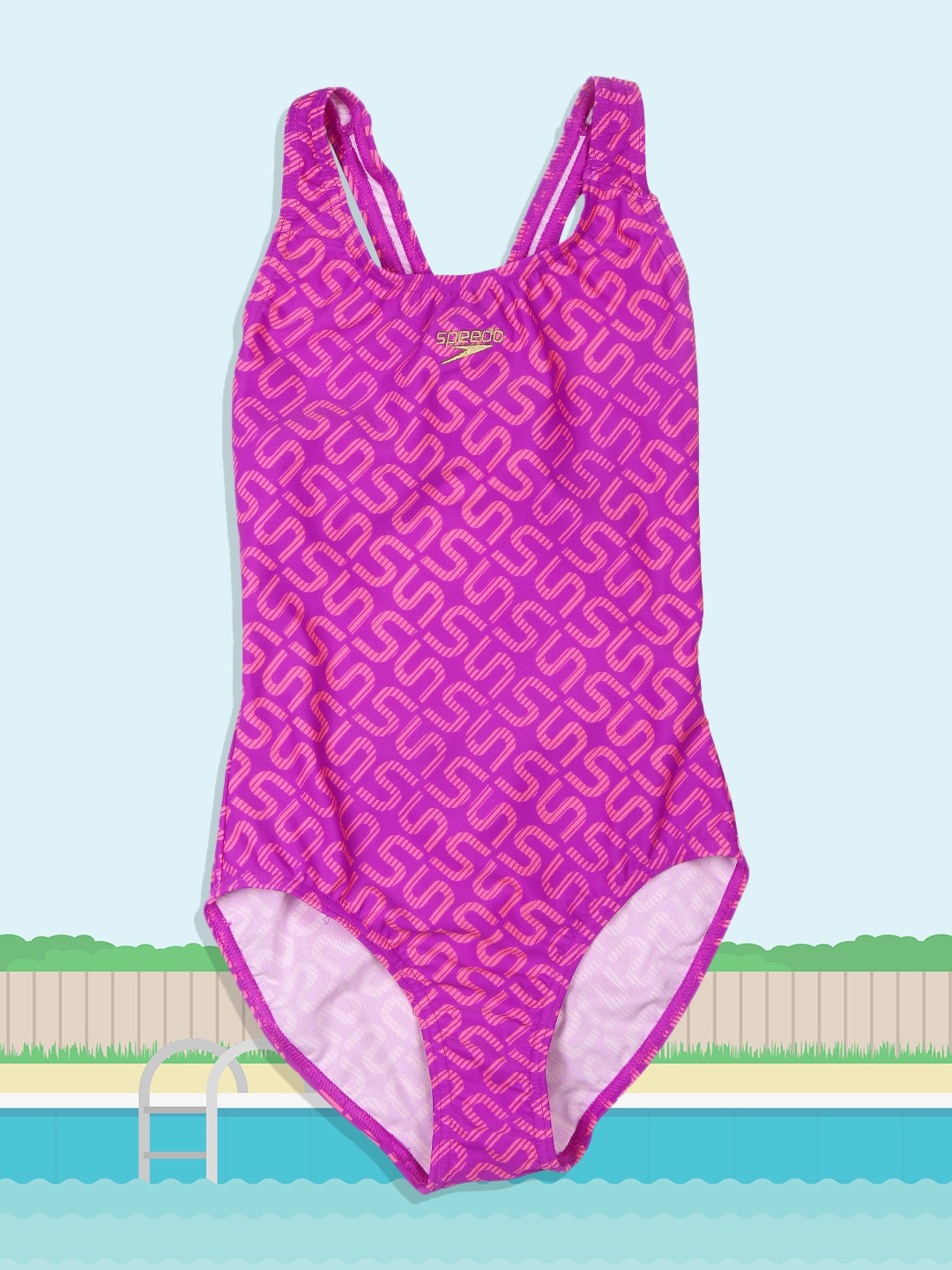 

Speedo Girls Purple Printed Swimsuit 808833A738