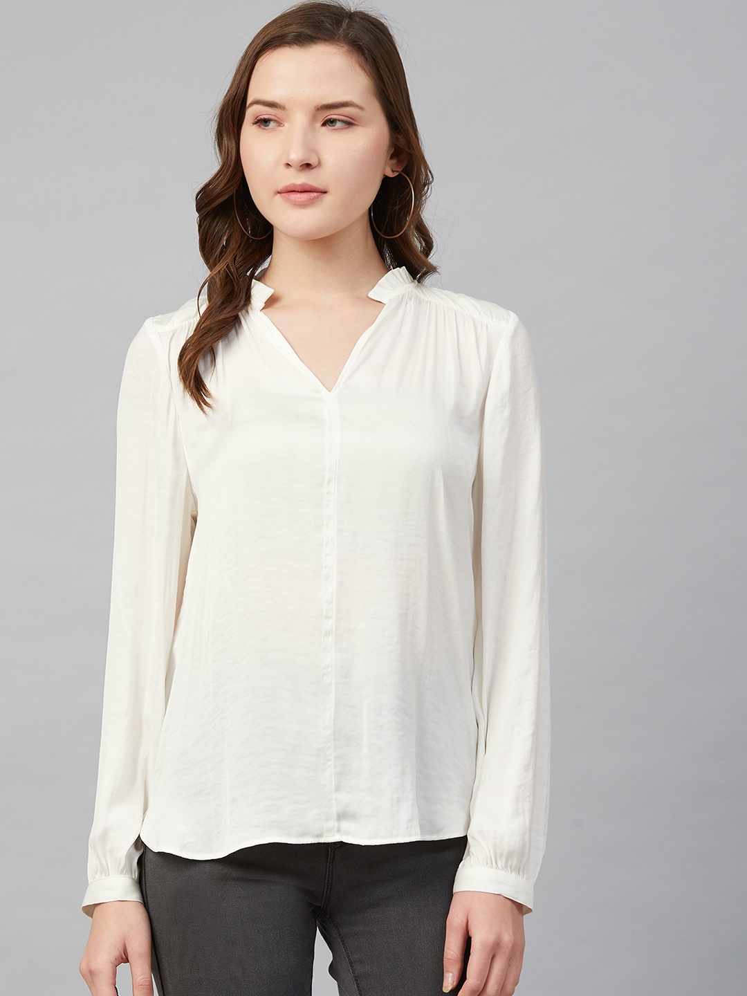 

Marks & Spencer Women Off-White Solid Top