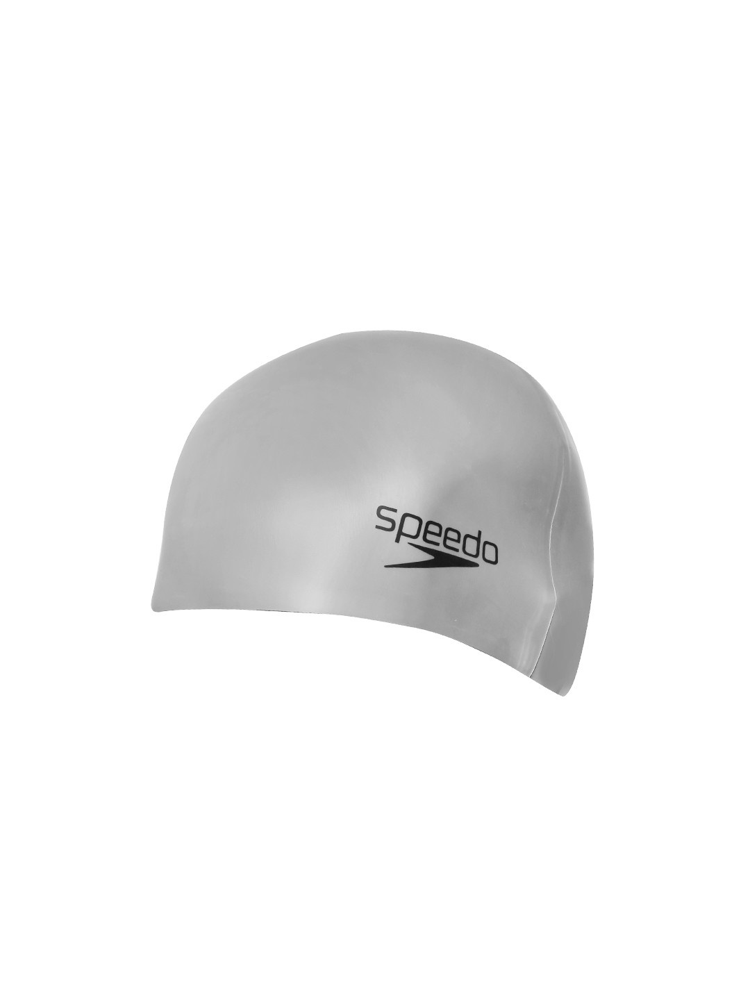 Speedo Unisex Silver-Toned Flat Silicone Swim Cap