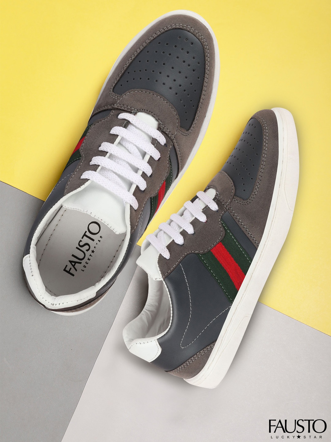

FAUSTO Men Grey Sneakers