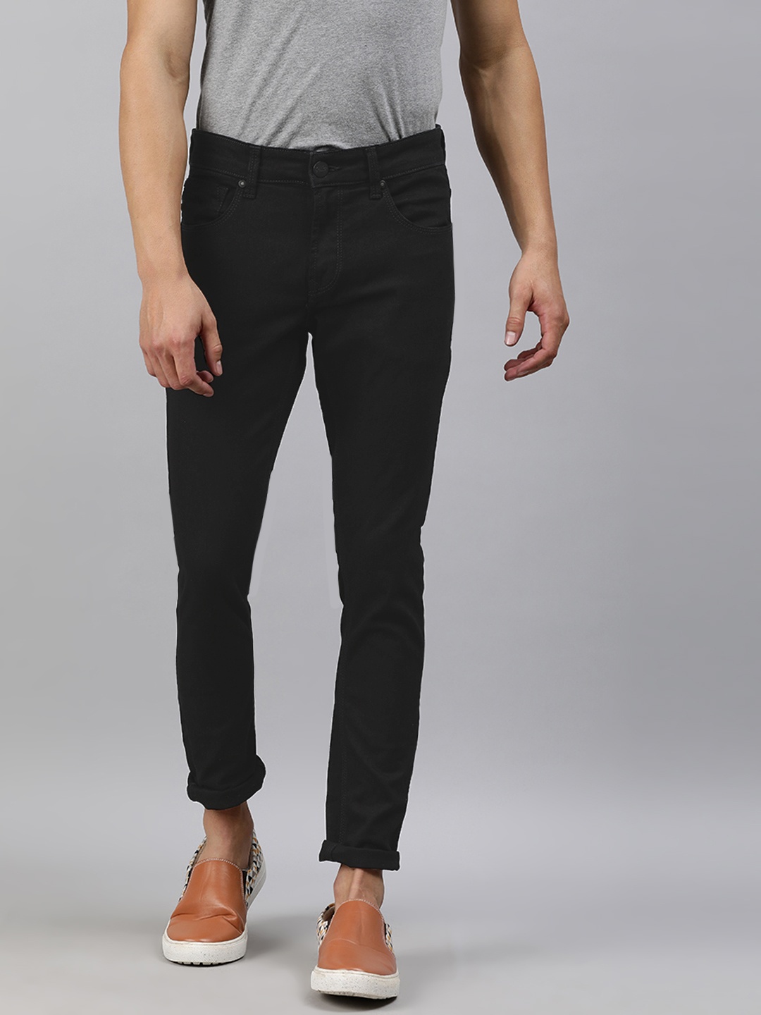 

SPYKAR Men Black Super Super Skinny Fit Low-Rise Clean Look Stretchable Jeans