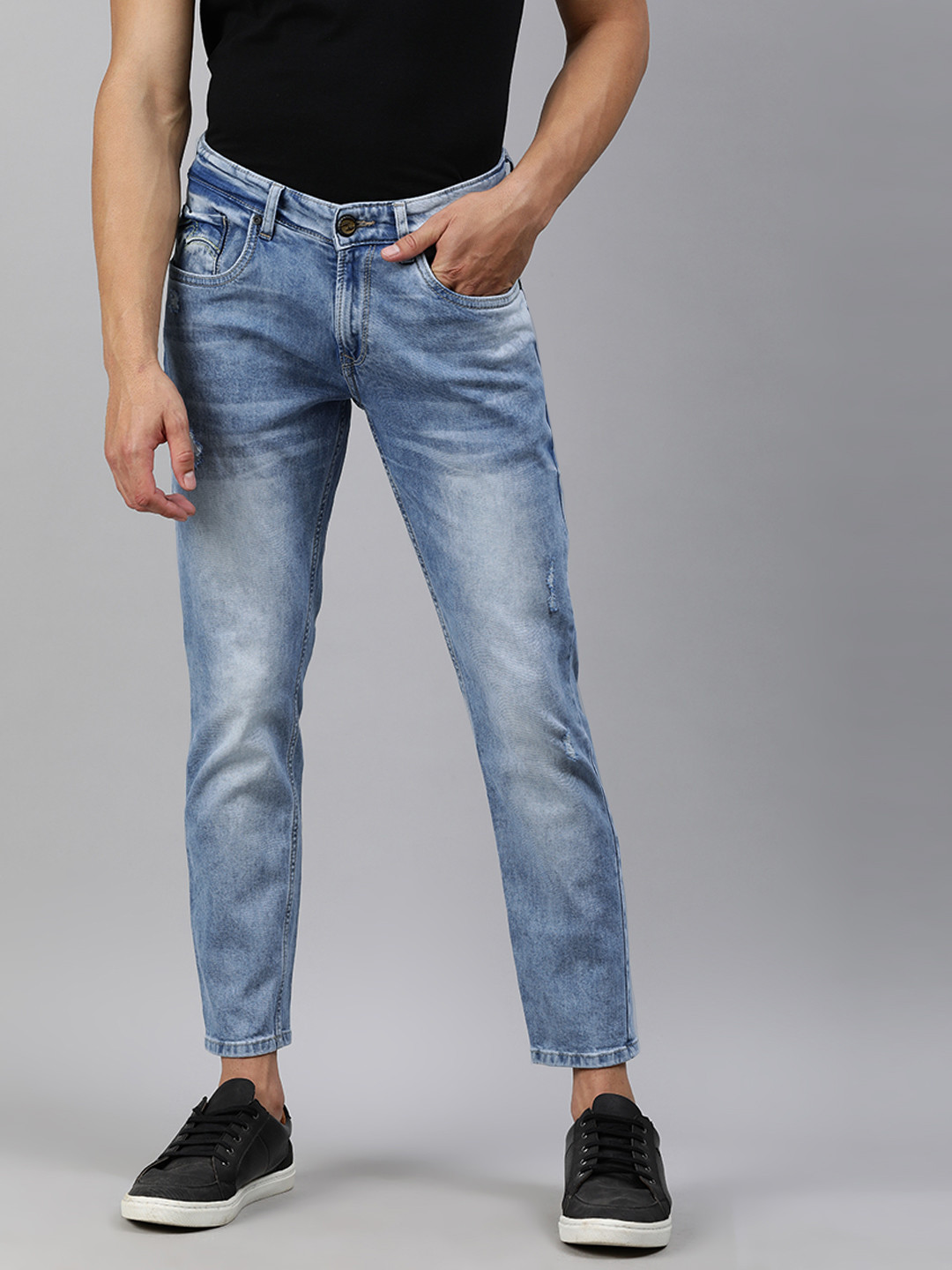 

SPYKAR Men Blue Slim Fit Low-Rise Clean Look Stretchable Jeans