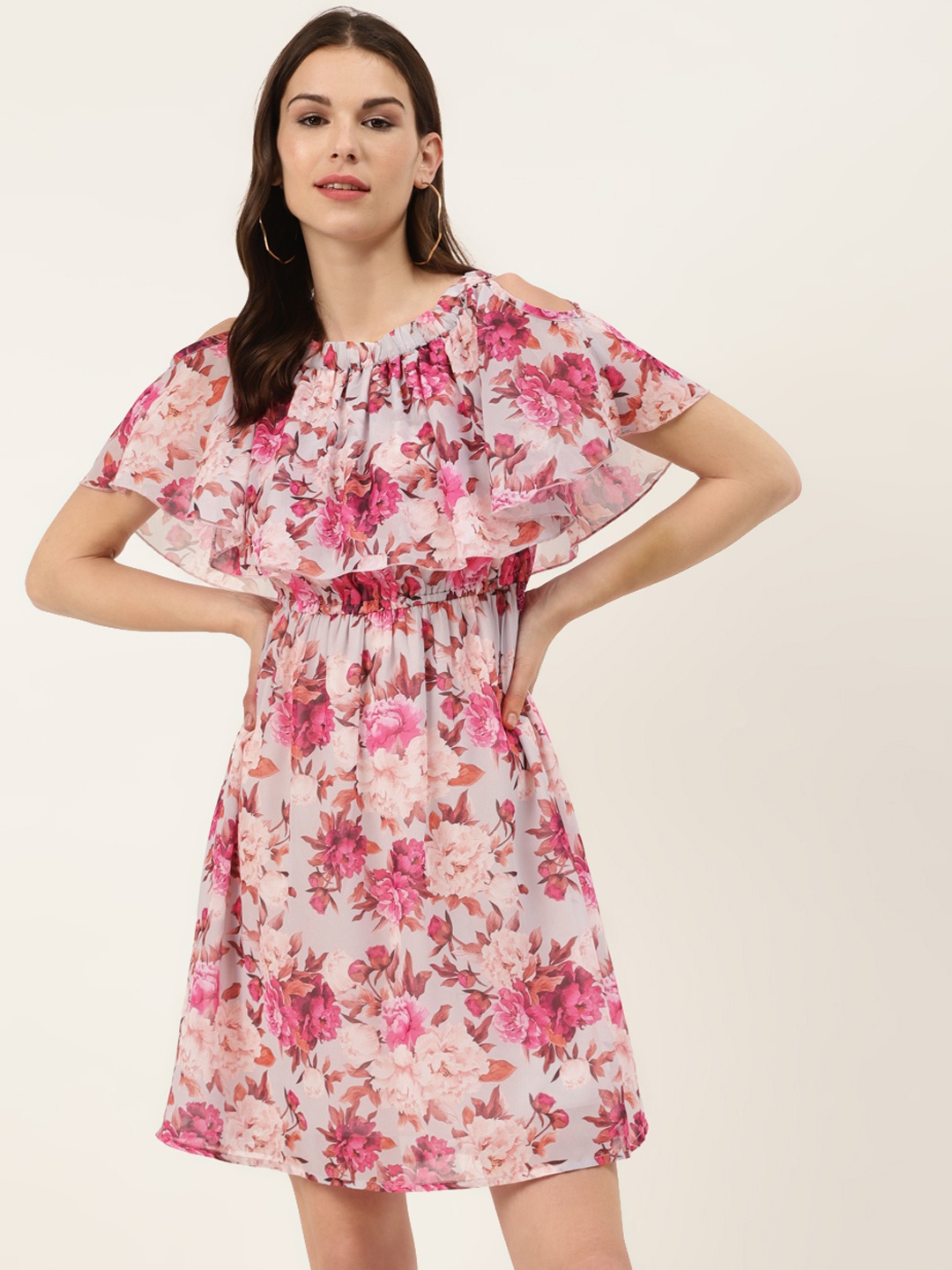 

Off Label Women Off-White Printed A-Line Dress