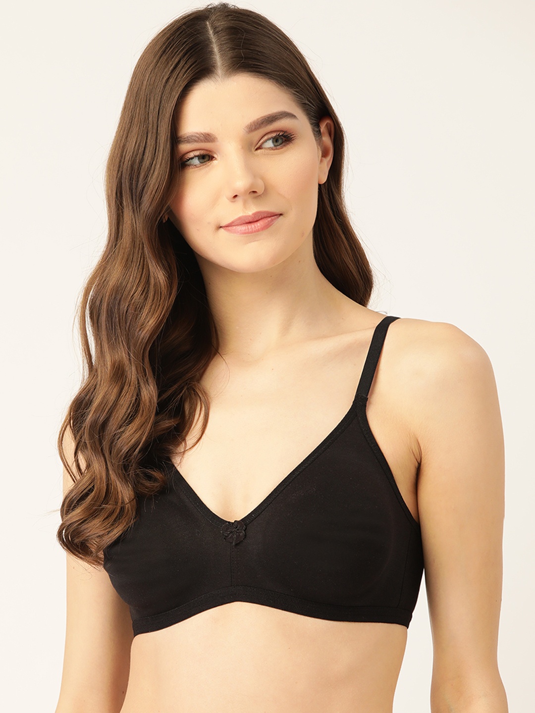 

Lady Lyka Black Solid Non-Wired Non Padded T-shirt Bra LIBERTY-01