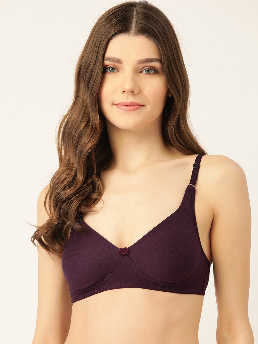 

Lady Lyka Burgundy Solid Non-Wired Non Padded T-shirt Bra LIBERTY-02