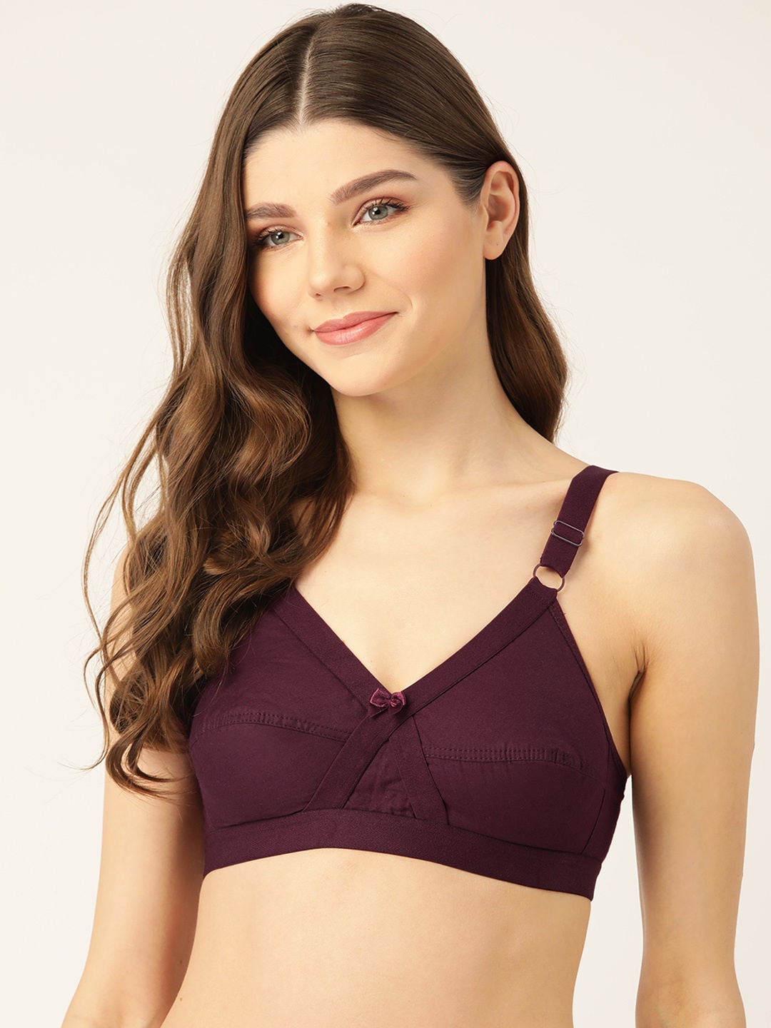 

Lady Lyka Burgundy Solid Non-Wired Non Padded Everyday Bra XFIT-NU